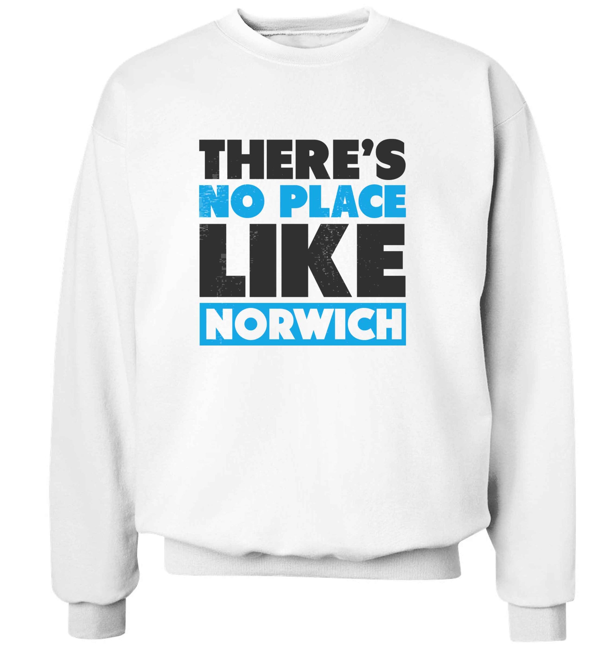 There's no place like Norwich adult's unisex white sweater 2XL