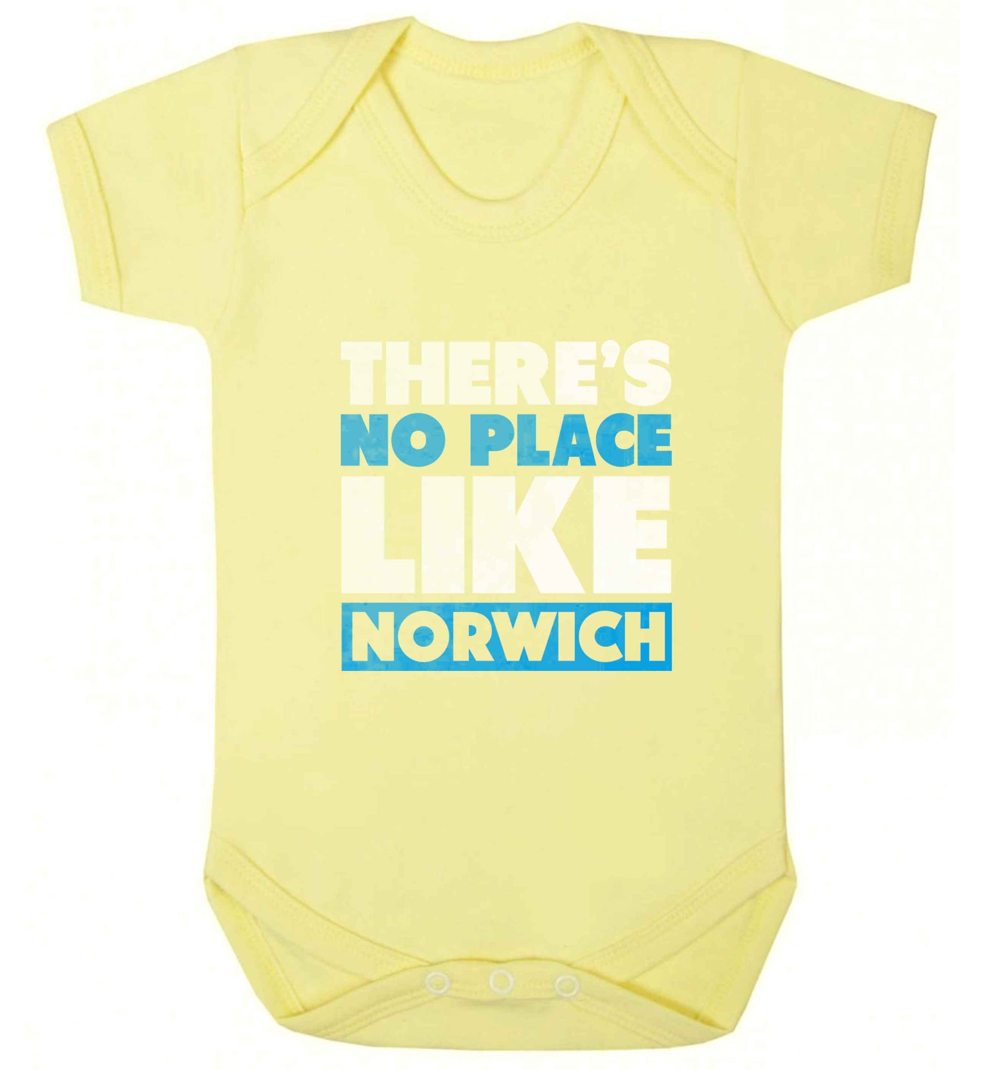 There's no place like Norwich baby vest pale yellow 18-24 months