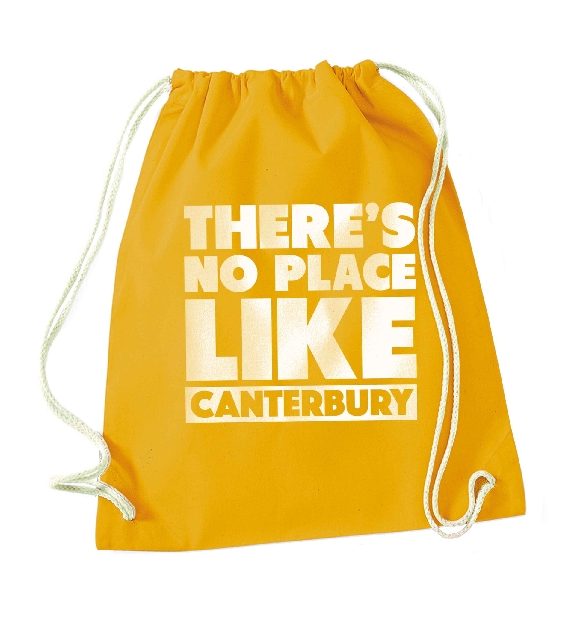 There's no place like Canterbury mustard drawstring bag