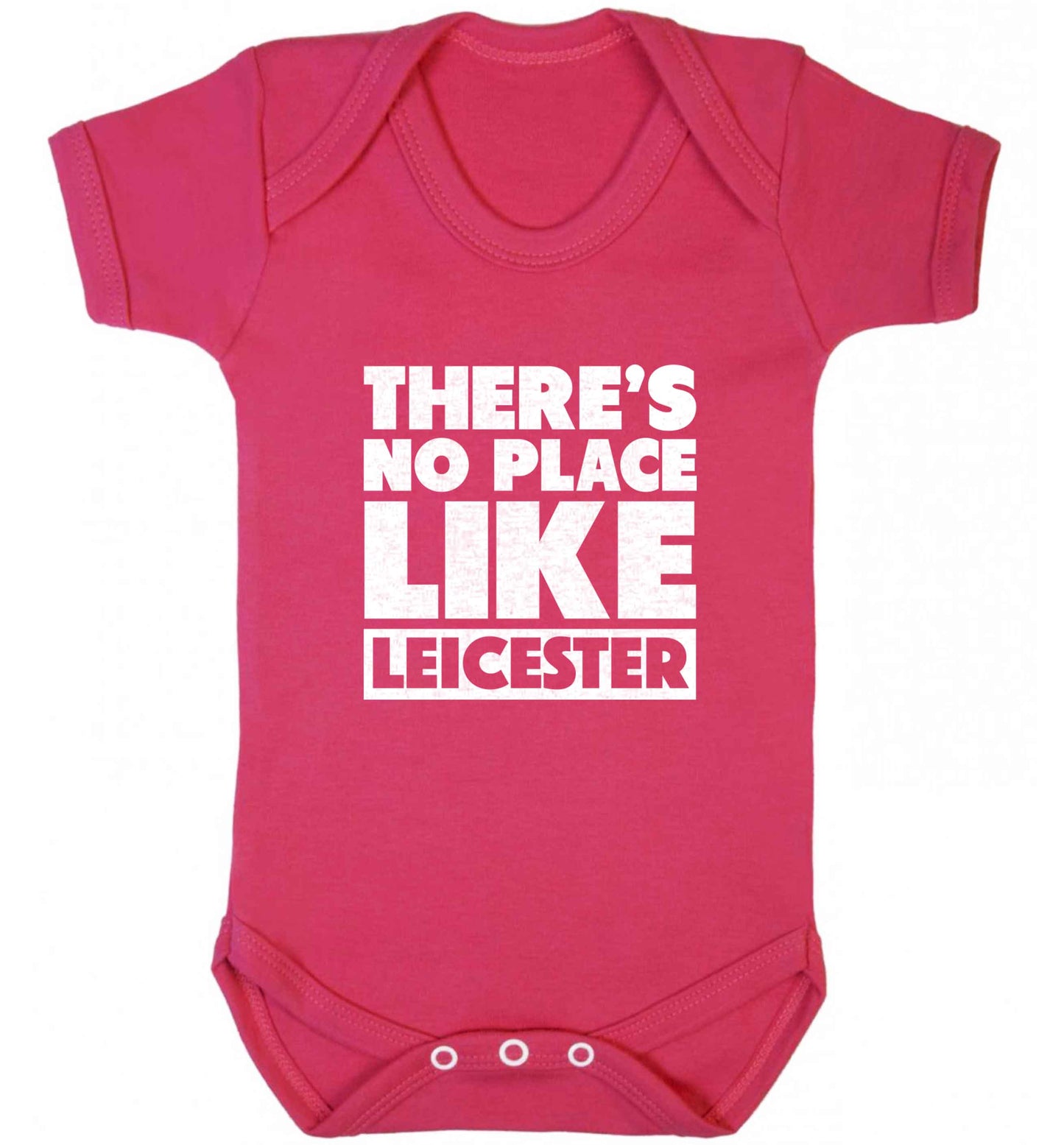 There's no place like Leicester baby vest dark pink 18-24 months