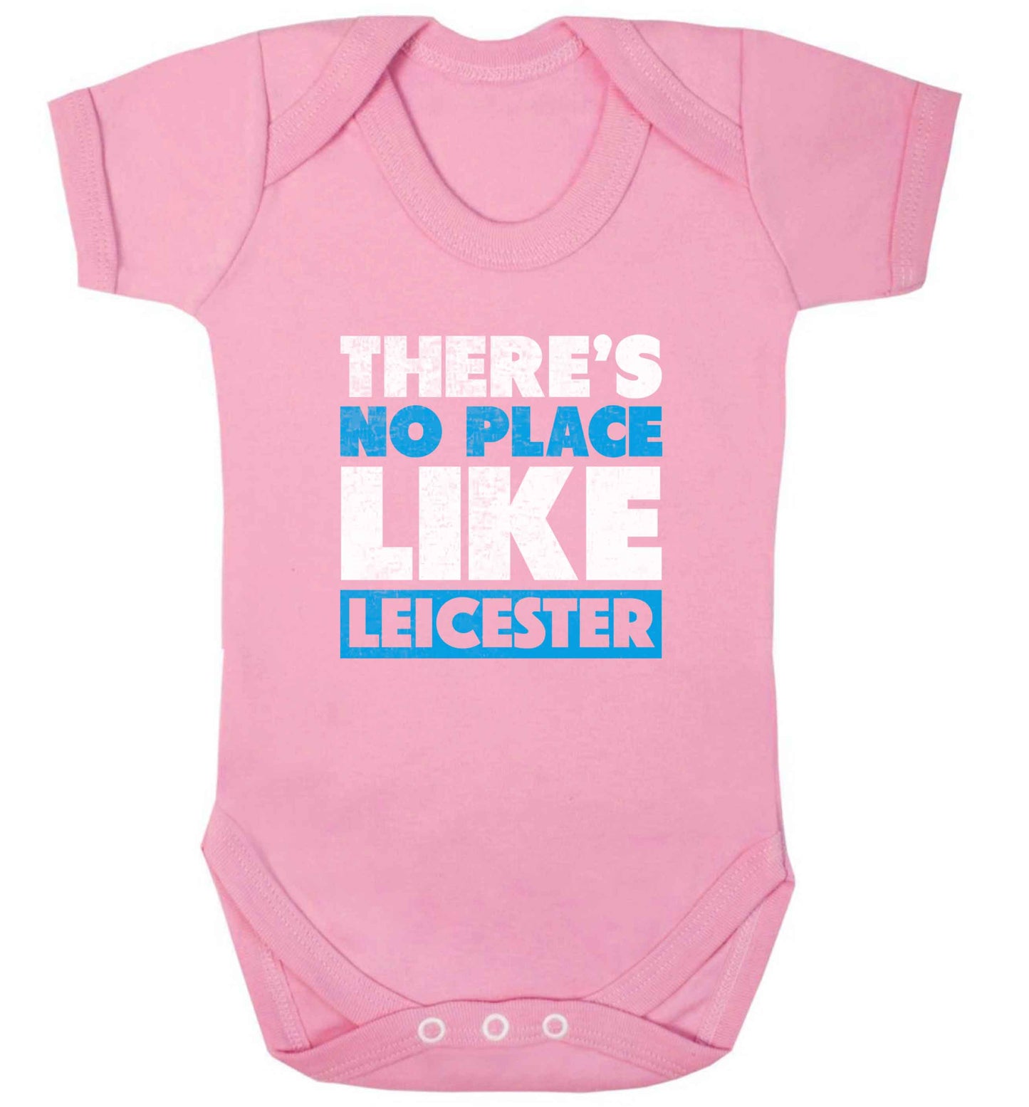 There's no place like Leicester baby vest pale pink 18-24 months