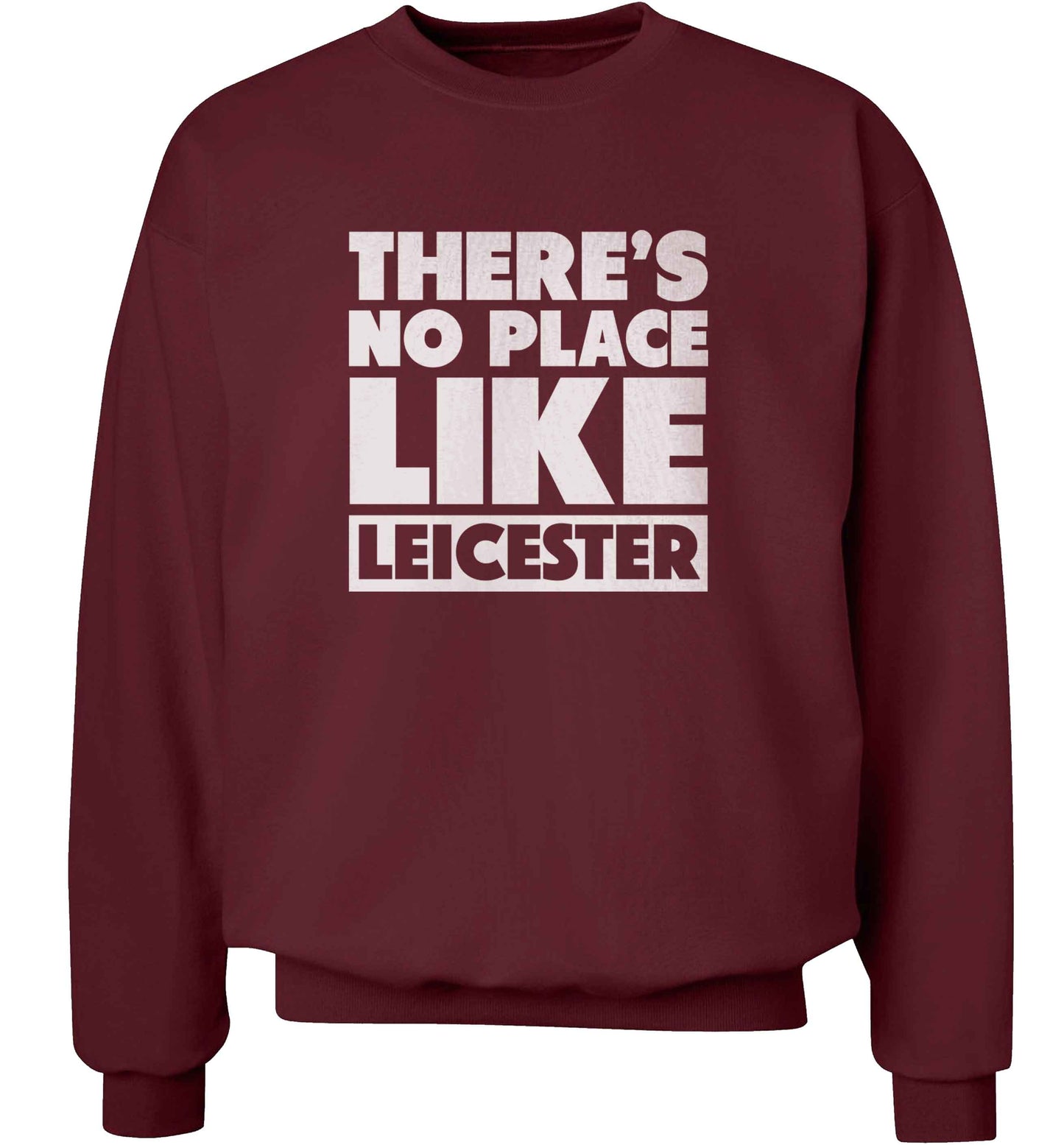 There's no place like Leicester adult's unisex maroon sweater 2XL