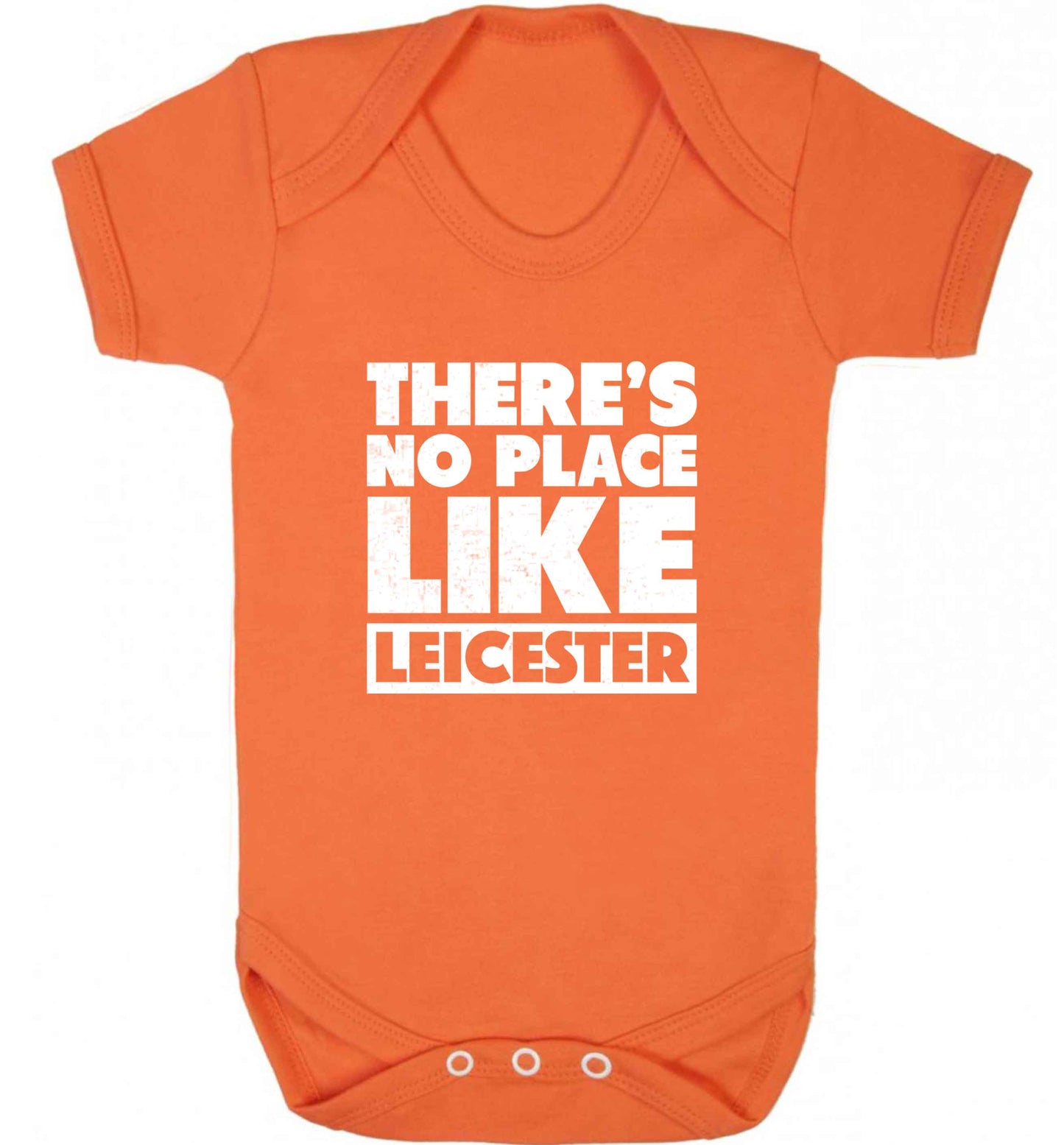 There's no place like Leicester baby vest orange 18-24 months