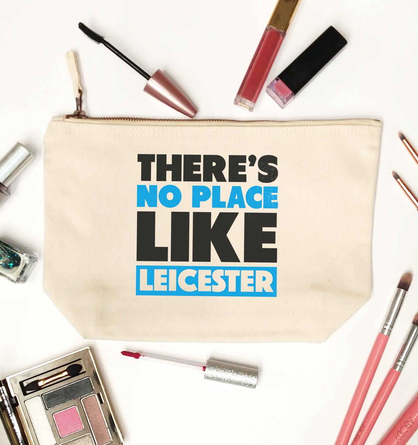 There's no place like Leicester natural makeup bag