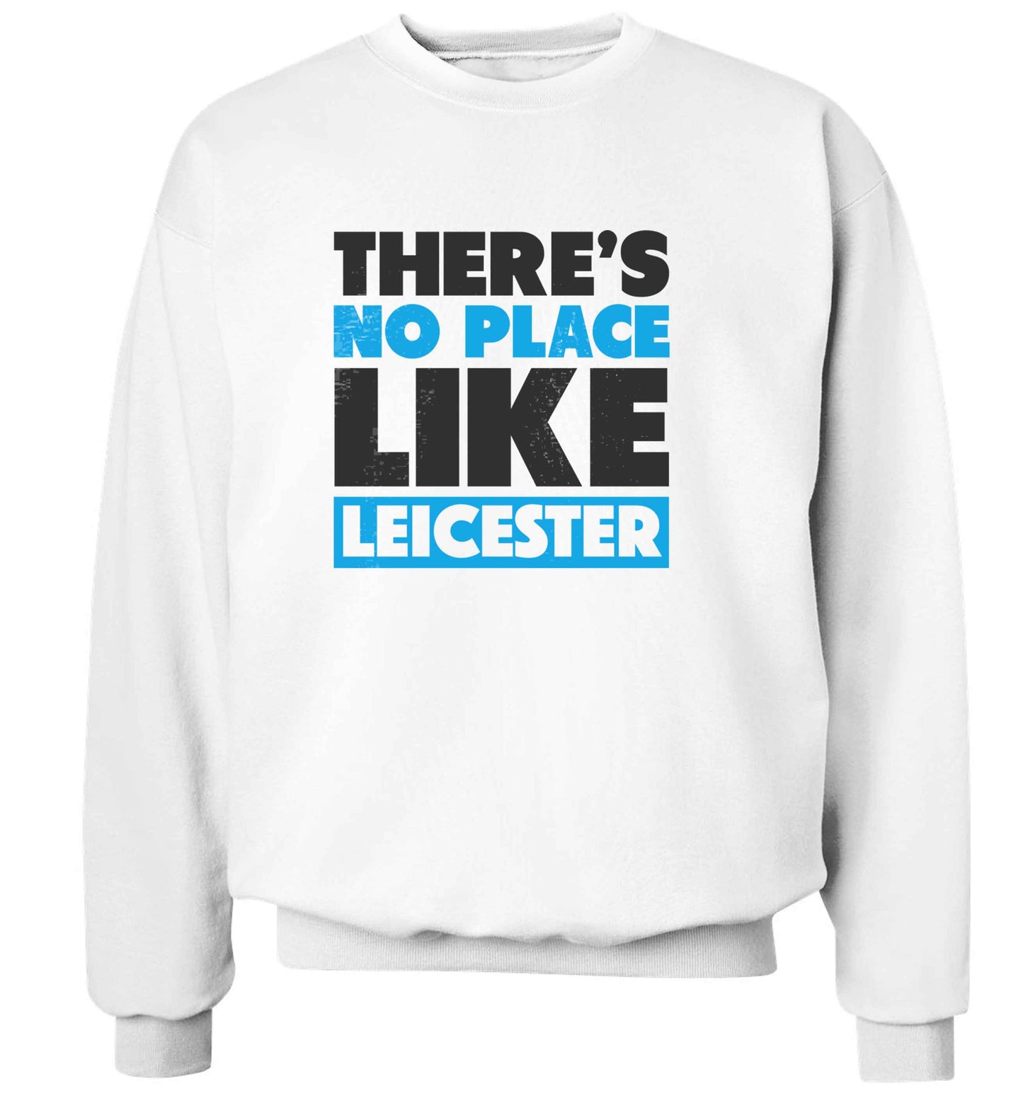 There's no place like Leicester adult's unisex white sweater 2XL