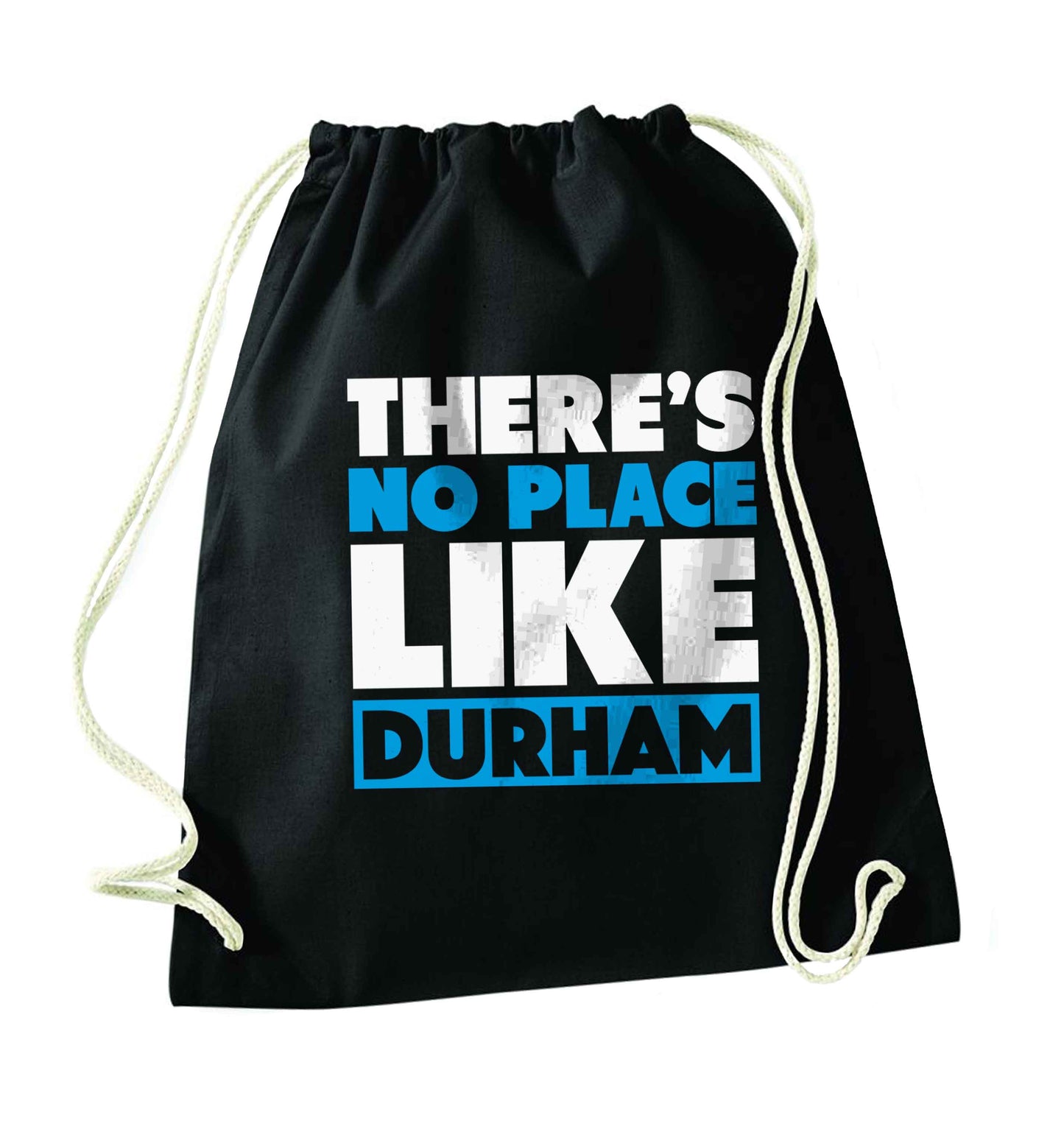 There's no place like Durham black drawstring bag