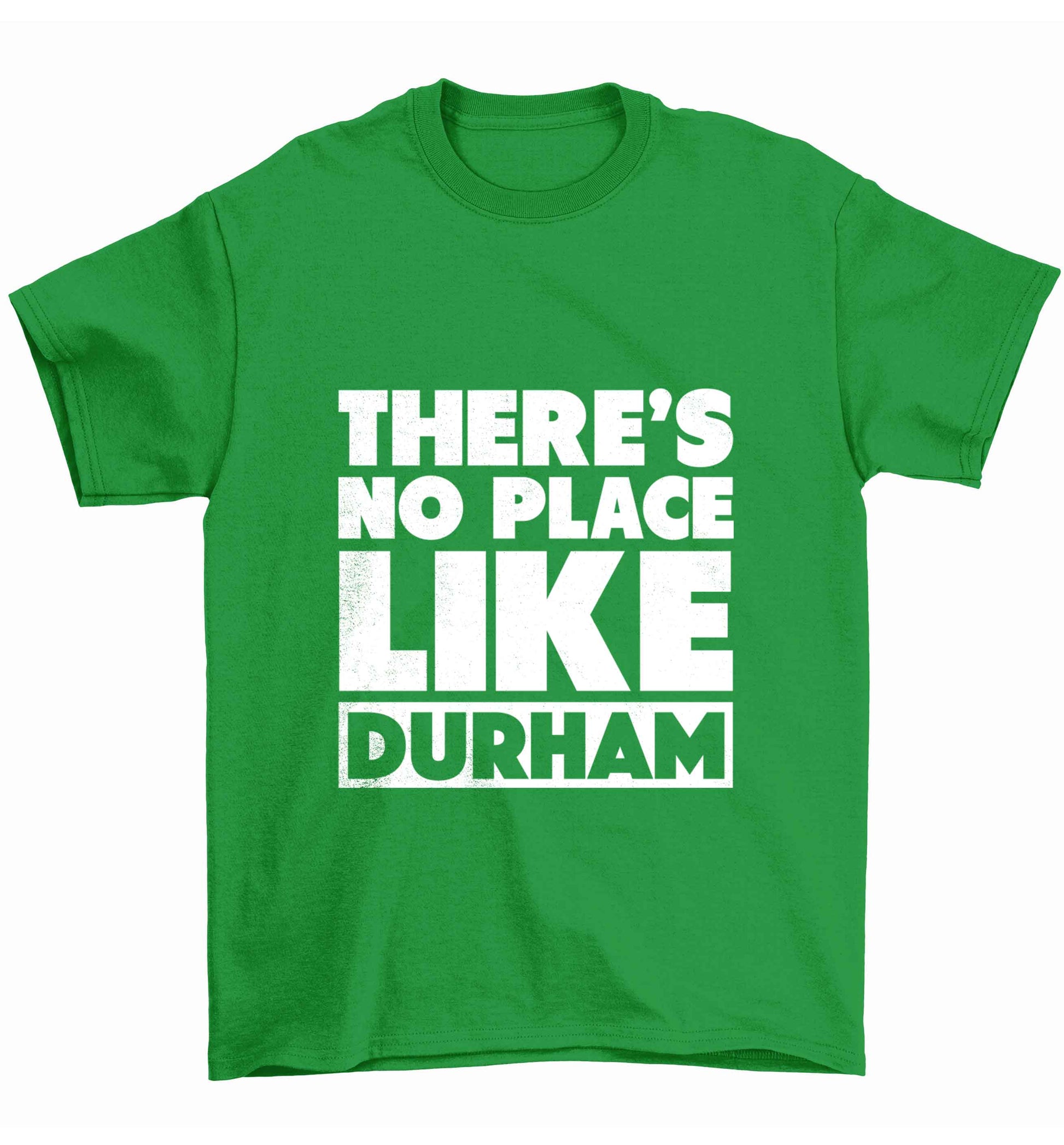 There's no place like Durham Children's green Tshirt 12-13 Years