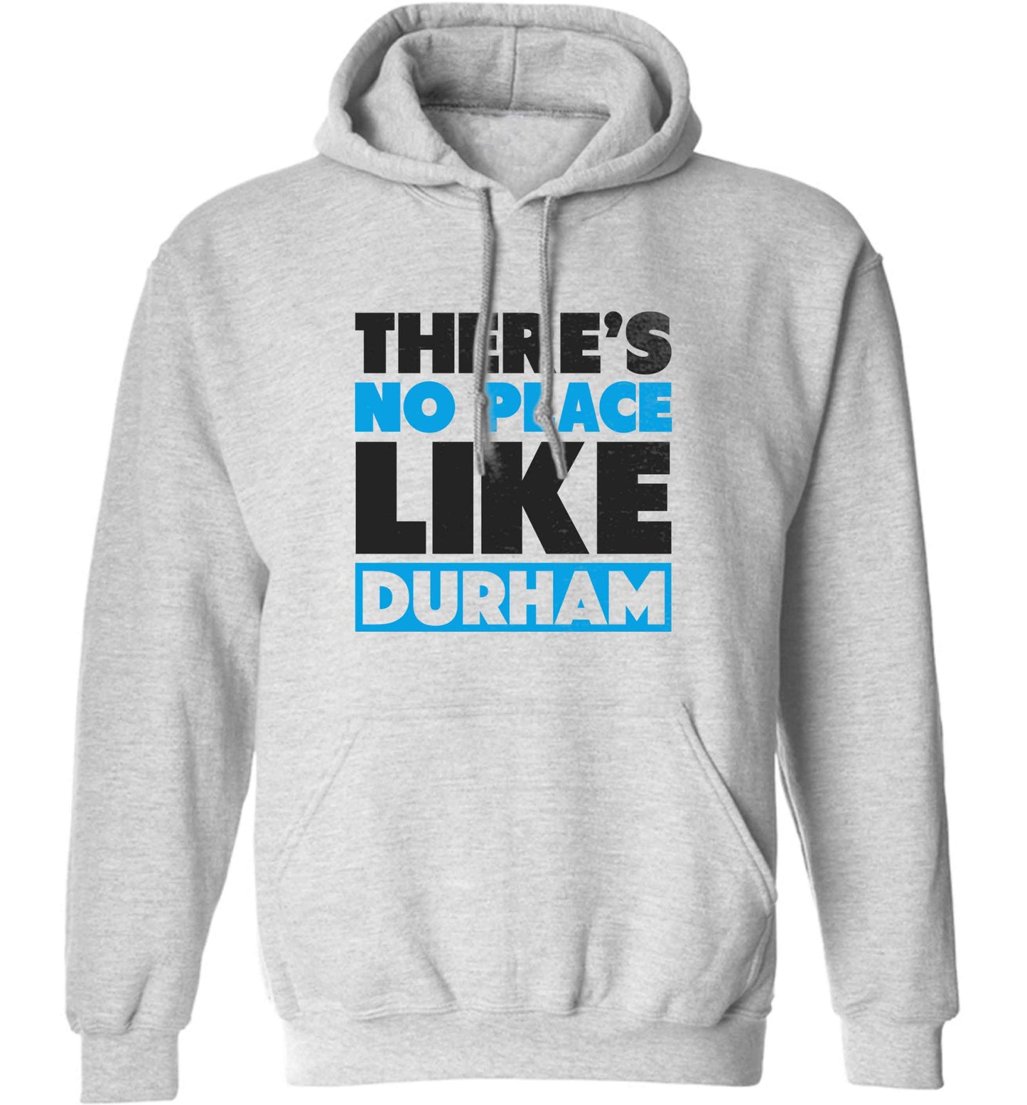 There's no place like Durham adults unisex grey hoodie 2XL