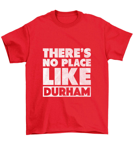 There's no place like Durham Children's red Tshirt 12-13 Years
