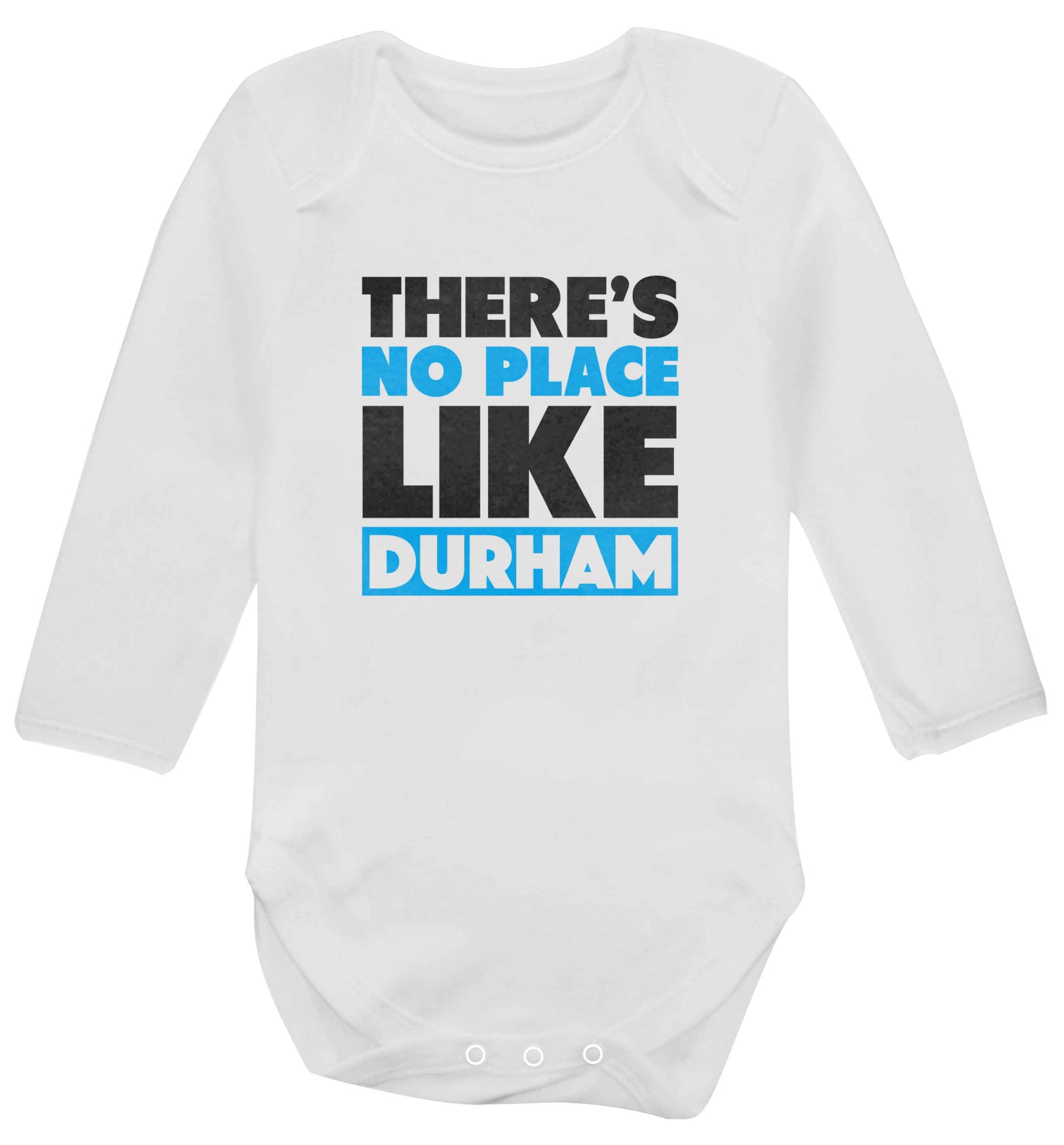 There's no place like Durham baby vest long sleeved white 6-12 months