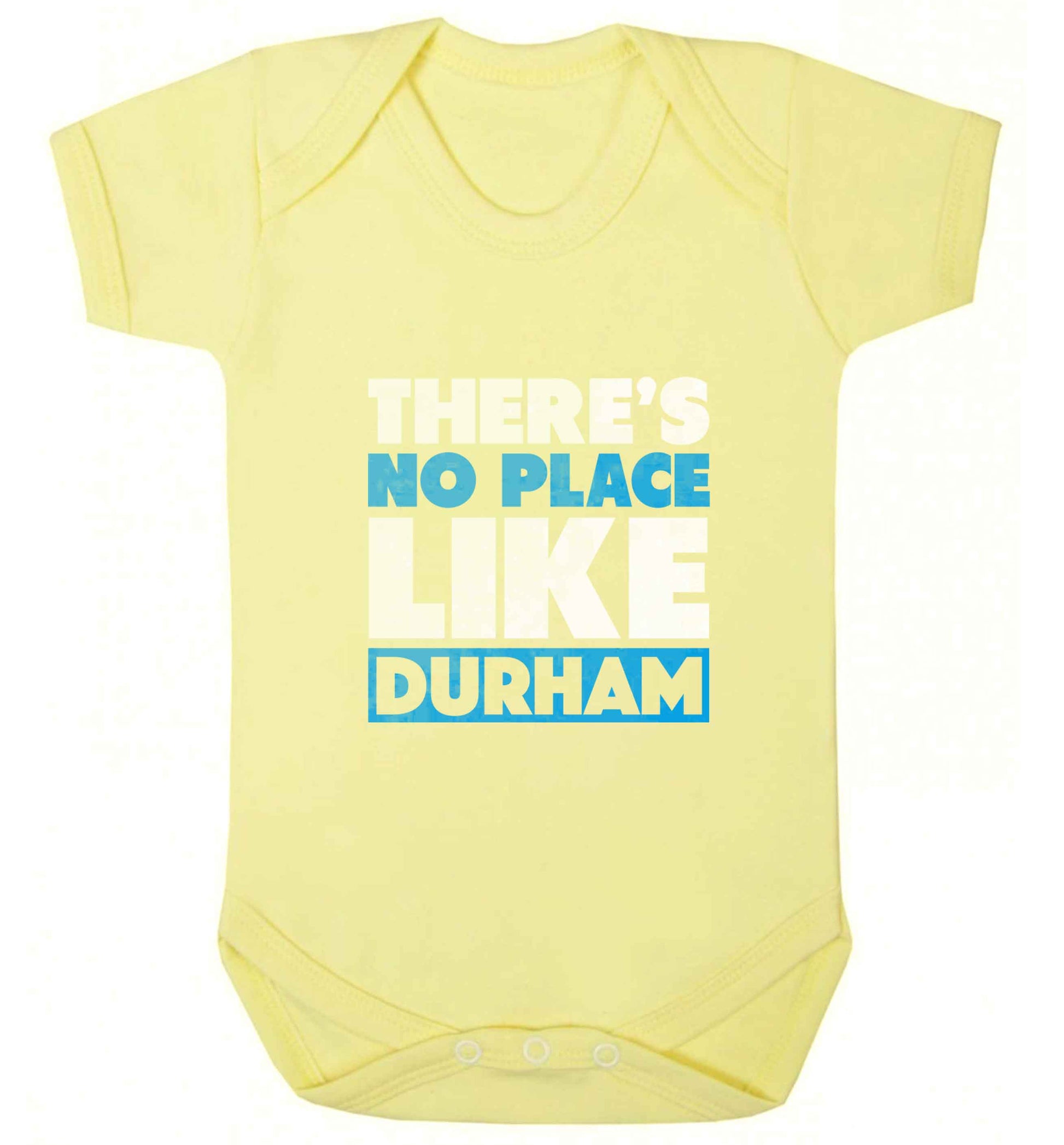 There's no place like Durham baby vest pale yellow 18-24 months