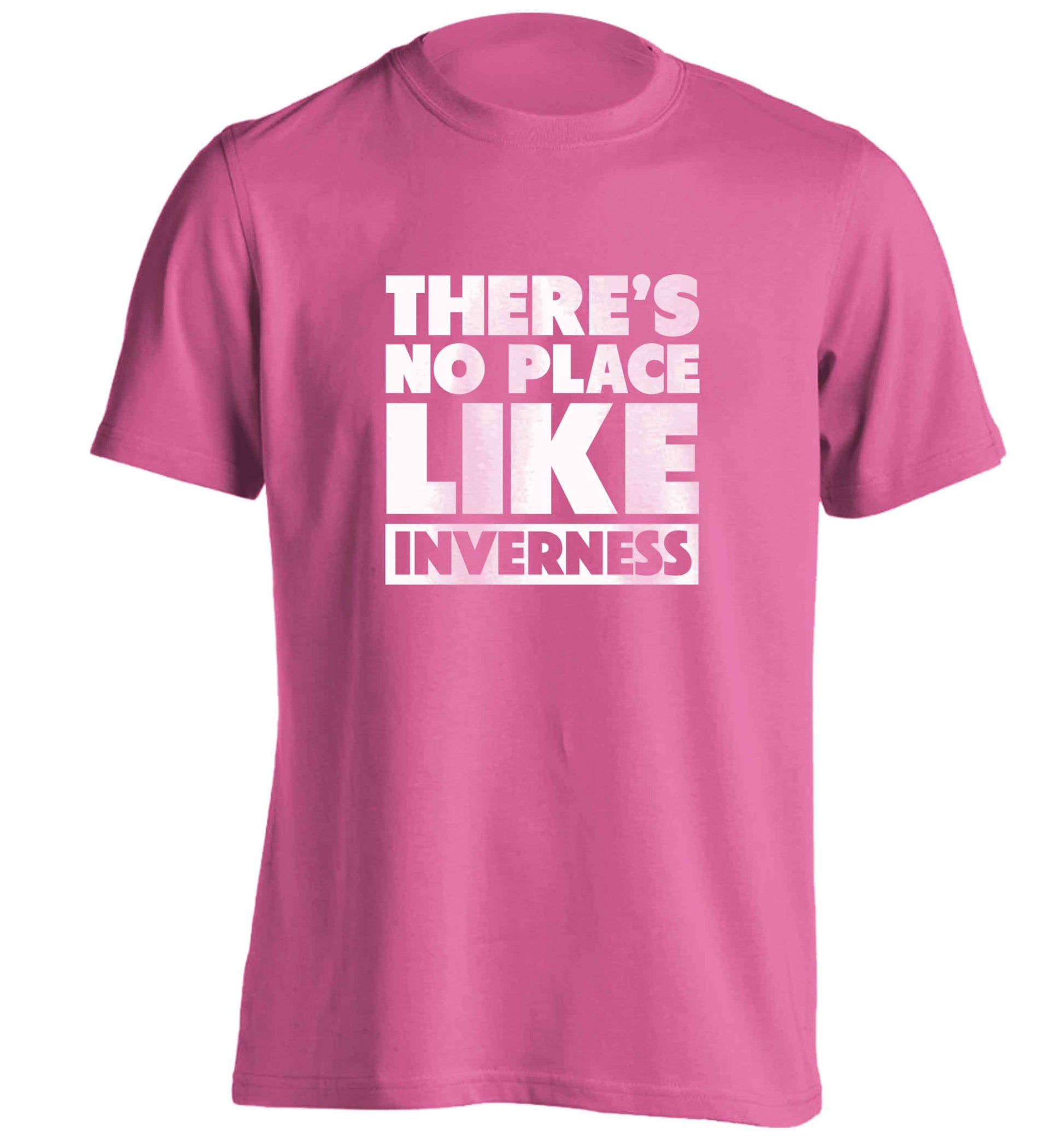 There's no place like Inverness adults unisex pink Tshirt 2XL