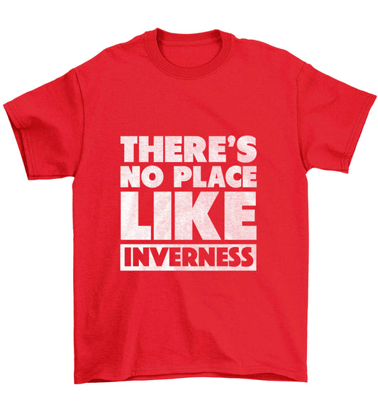 There's no place like Inverness Children's red Tshirt 12-13 Years