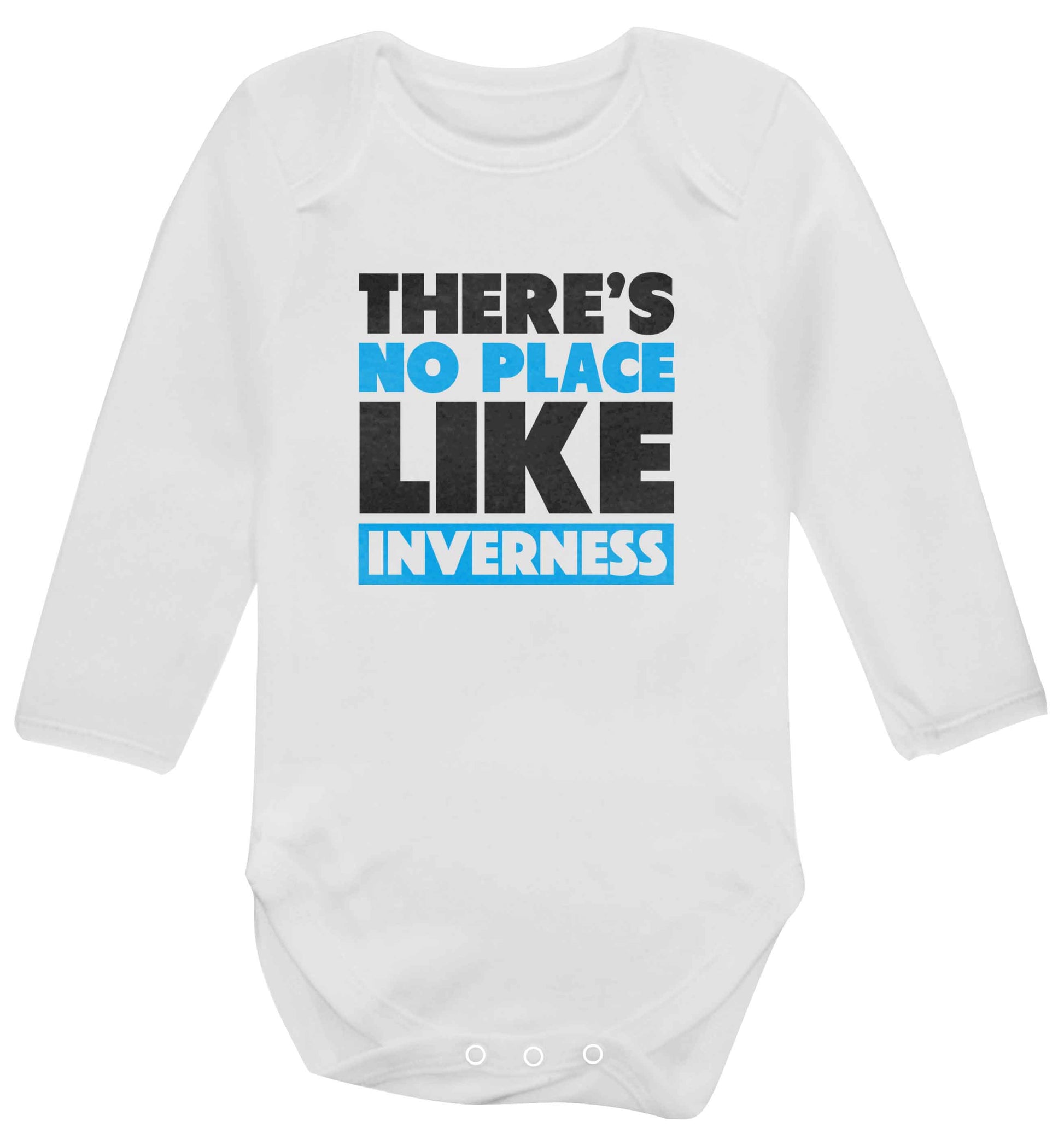 There's no place like Inverness baby vest long sleeved white 6-12 months