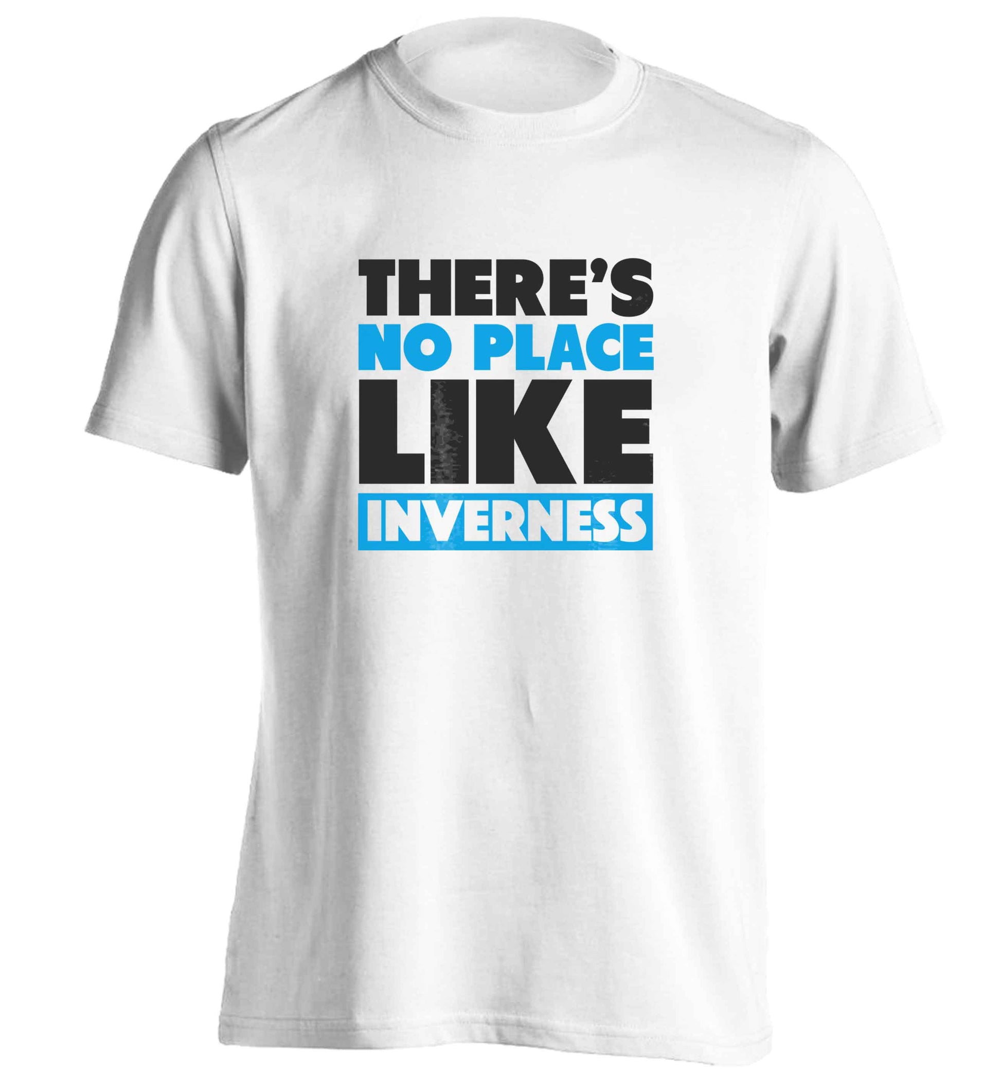 There's no place like Inverness adults unisex white Tshirt 2XL