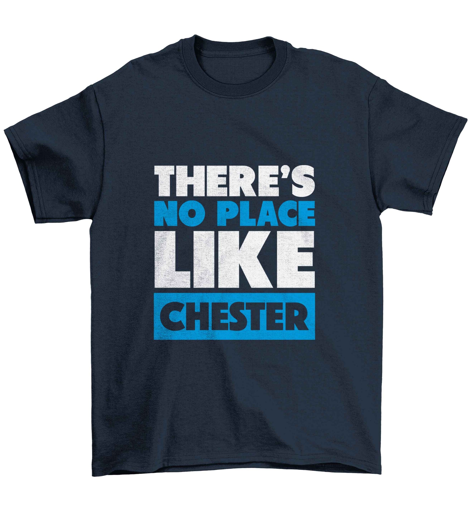 There's no place like Chester Children's navy Tshirt 12-13 Years