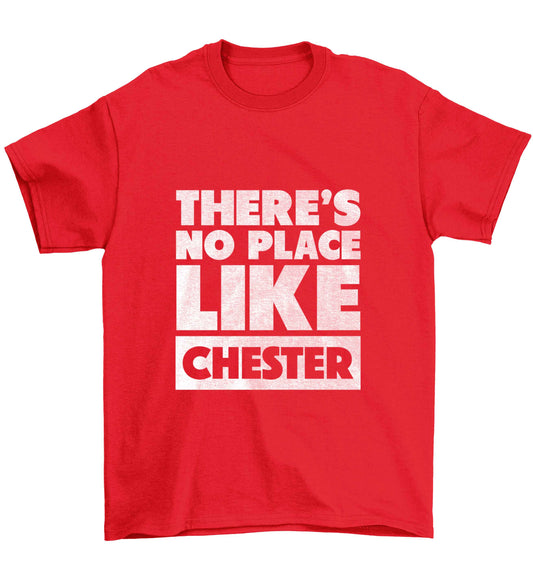There's no place like Chester Children's red Tshirt 12-13 Years