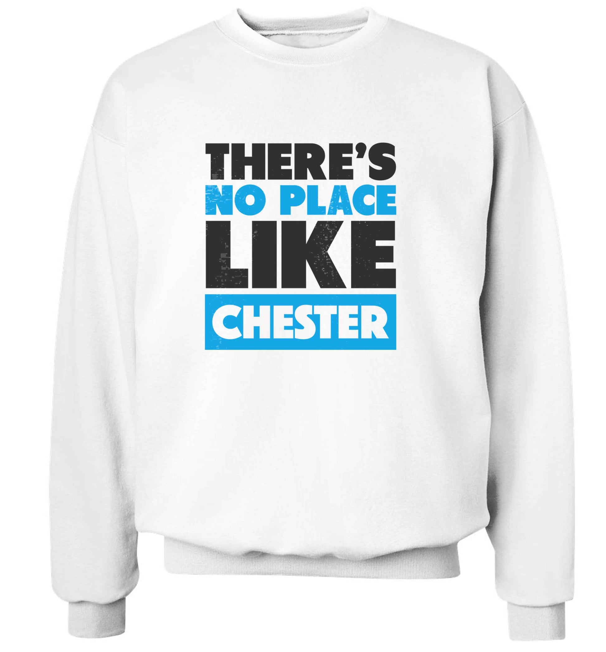 There's no place like Chester adult's unisex white sweater 2XL