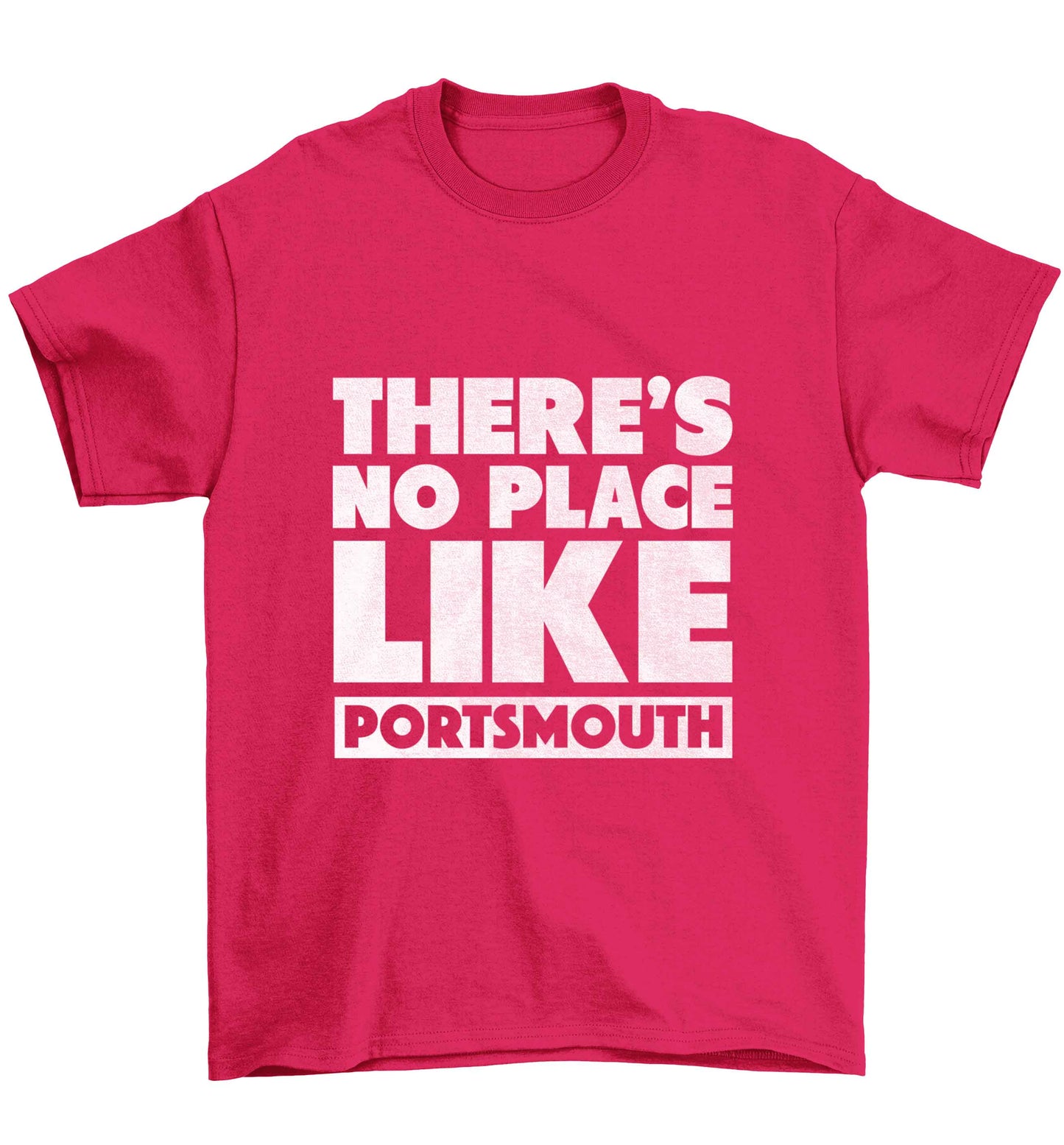 There's no place like Porstmouth Children's pink Tshirt 12-13 Years