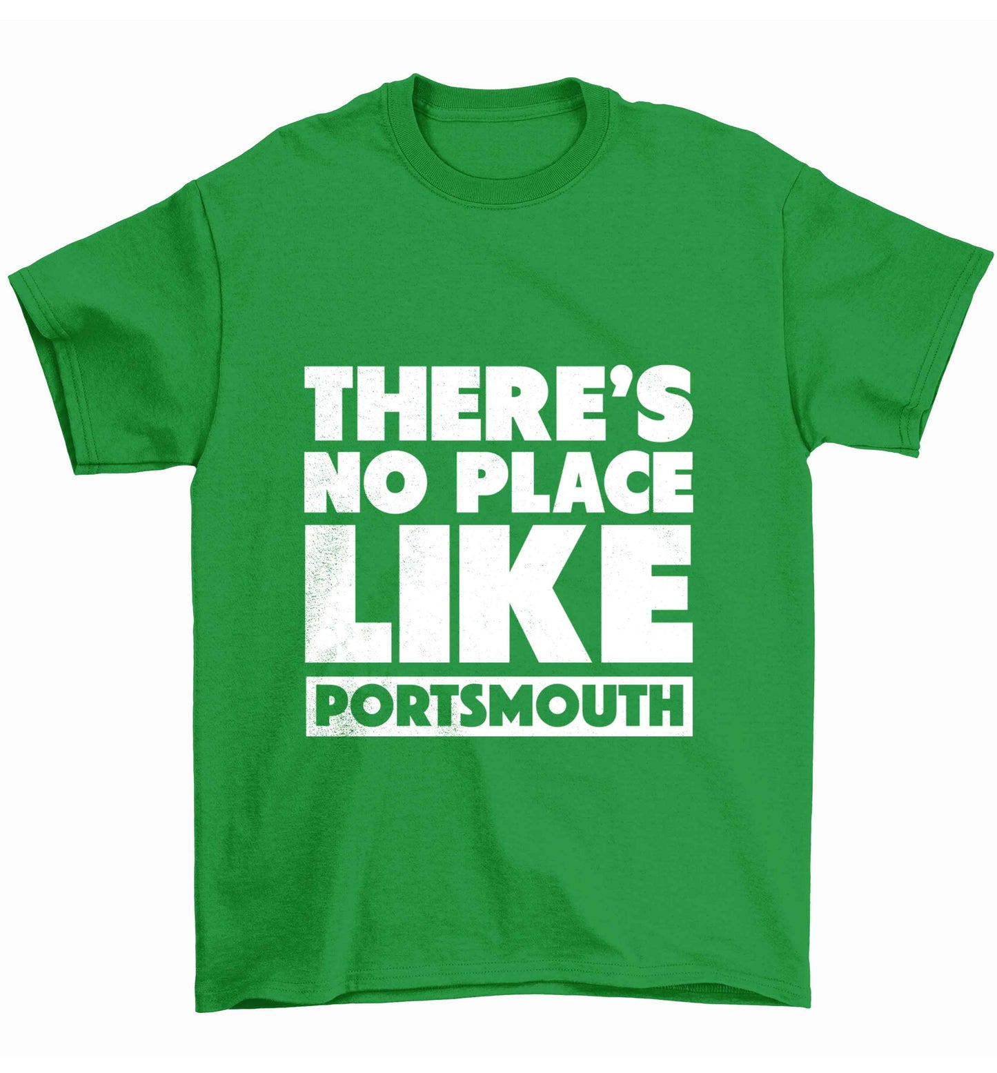 There's no place like Porstmouth Children's green Tshirt 12-13 Years