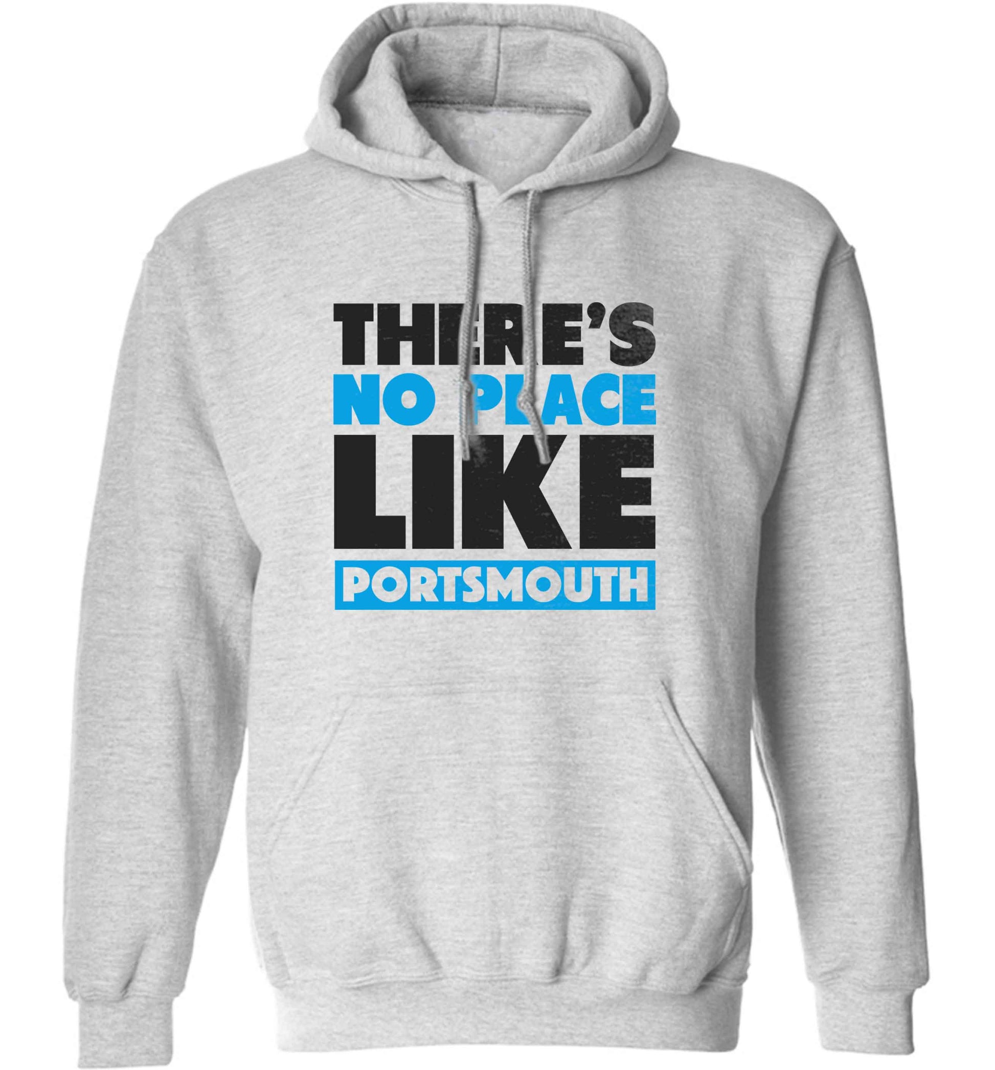 There's no place like Porstmouth adults unisex grey hoodie 2XL