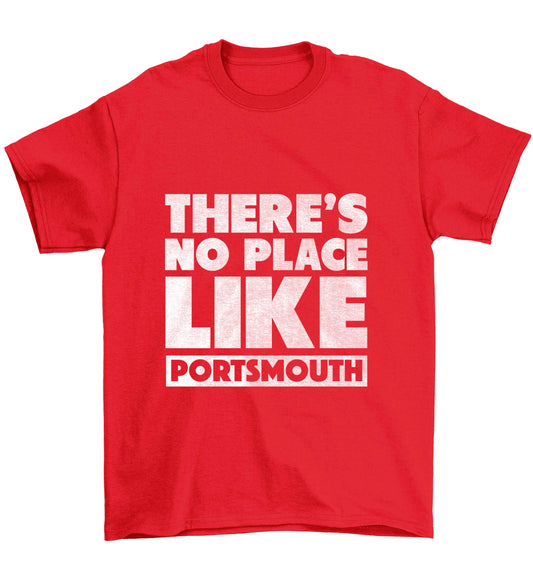 There's no place like Porstmouth Children's red Tshirt 12-13 Years
