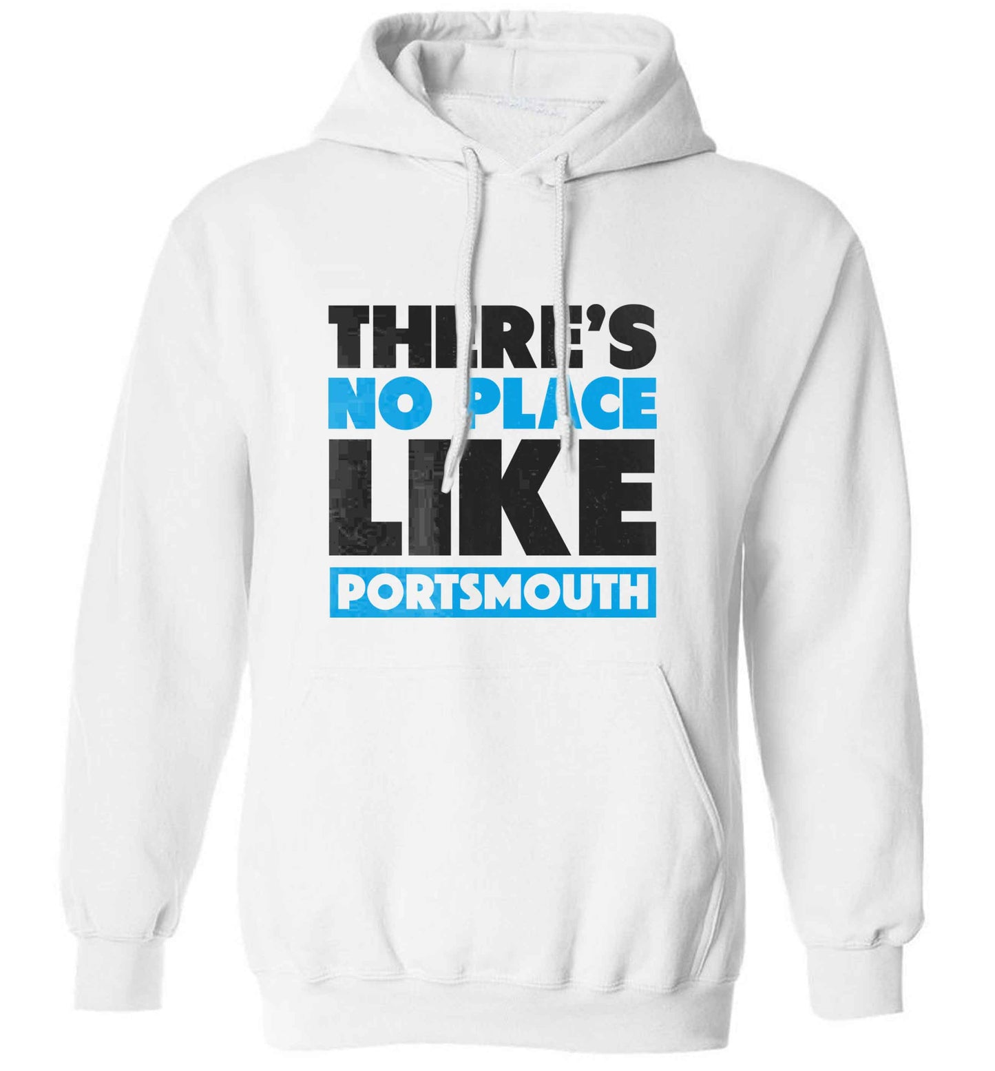 There's no place like Porstmouth adults unisex white hoodie 2XL