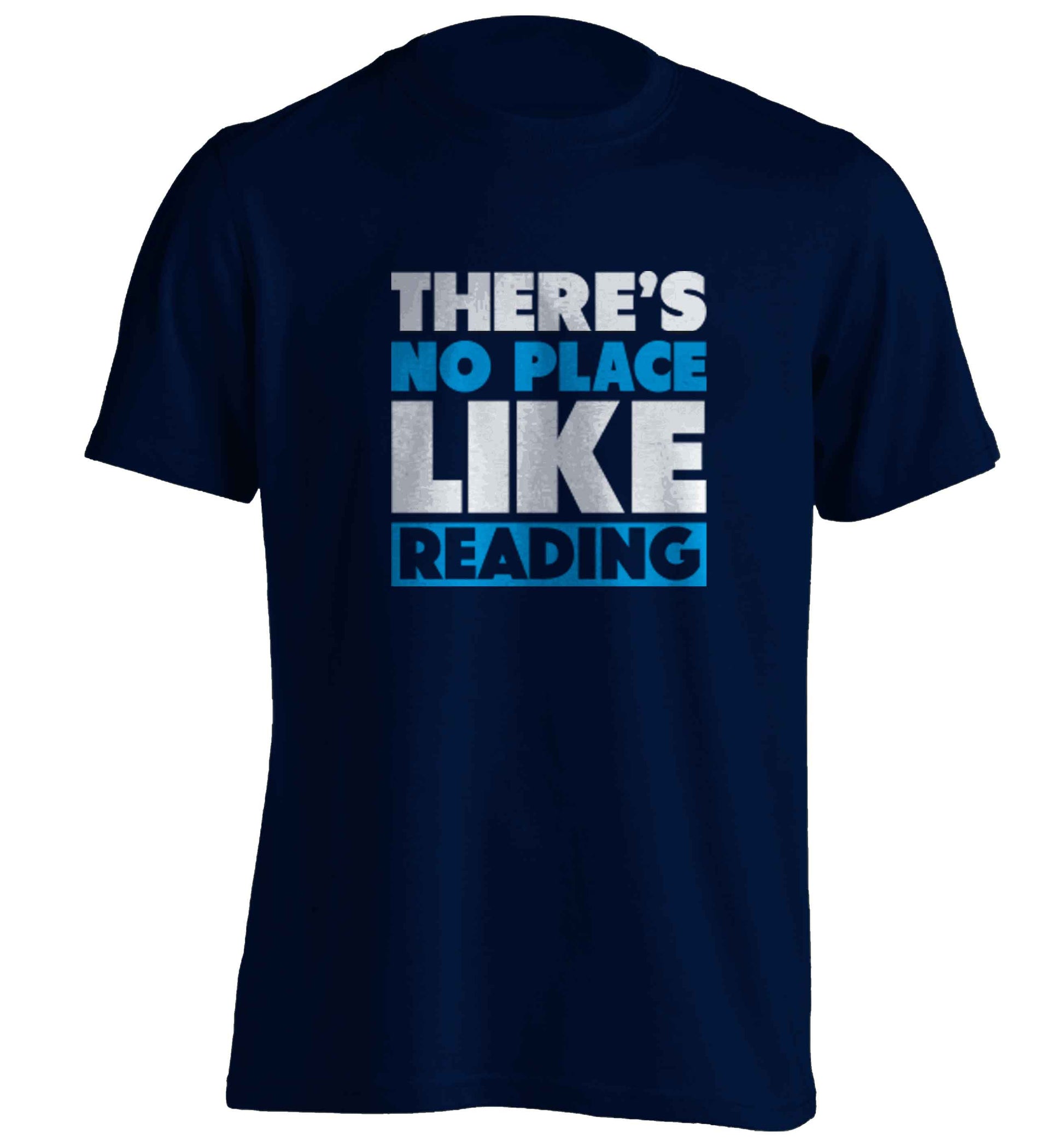 There's no place like Readingadults unisex navy Tshirt 2XL