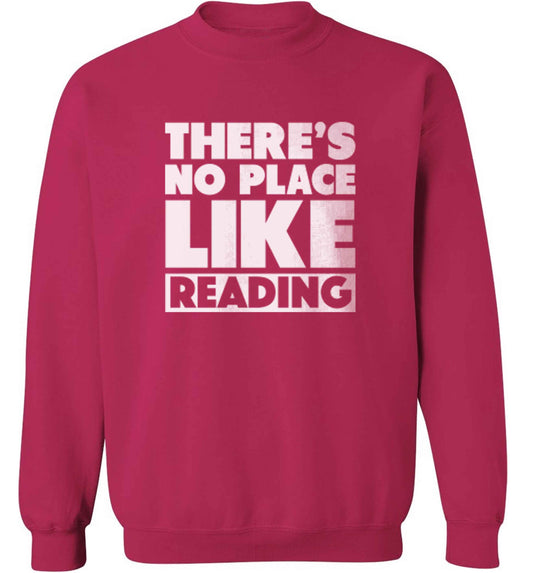 There's no place like Readingadult's unisex pink sweater 2XL