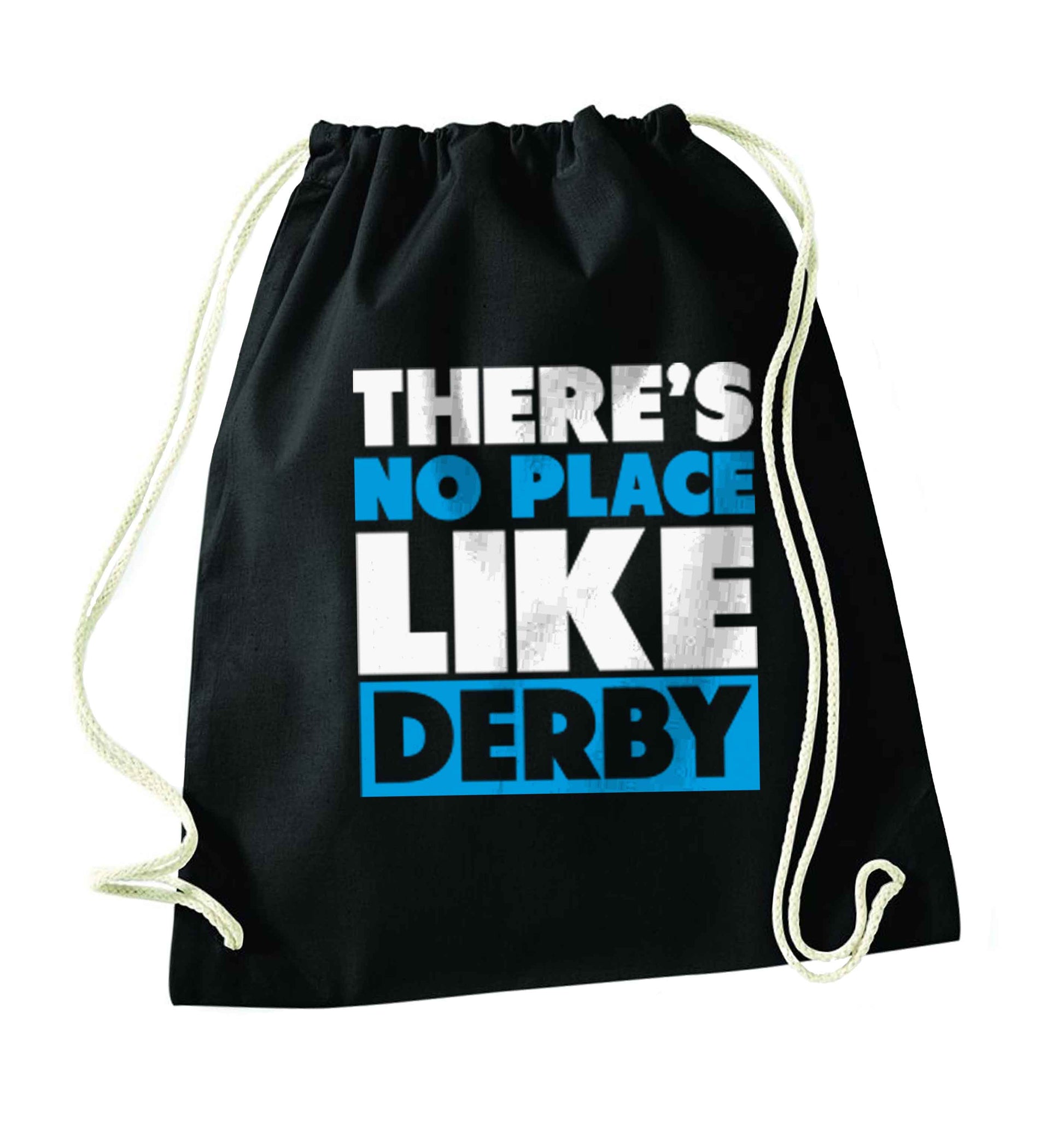 There's no place like Derby black drawstring bag