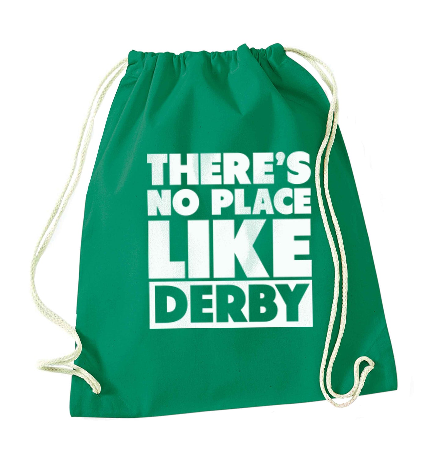 There's no place like Derby green drawstring bag