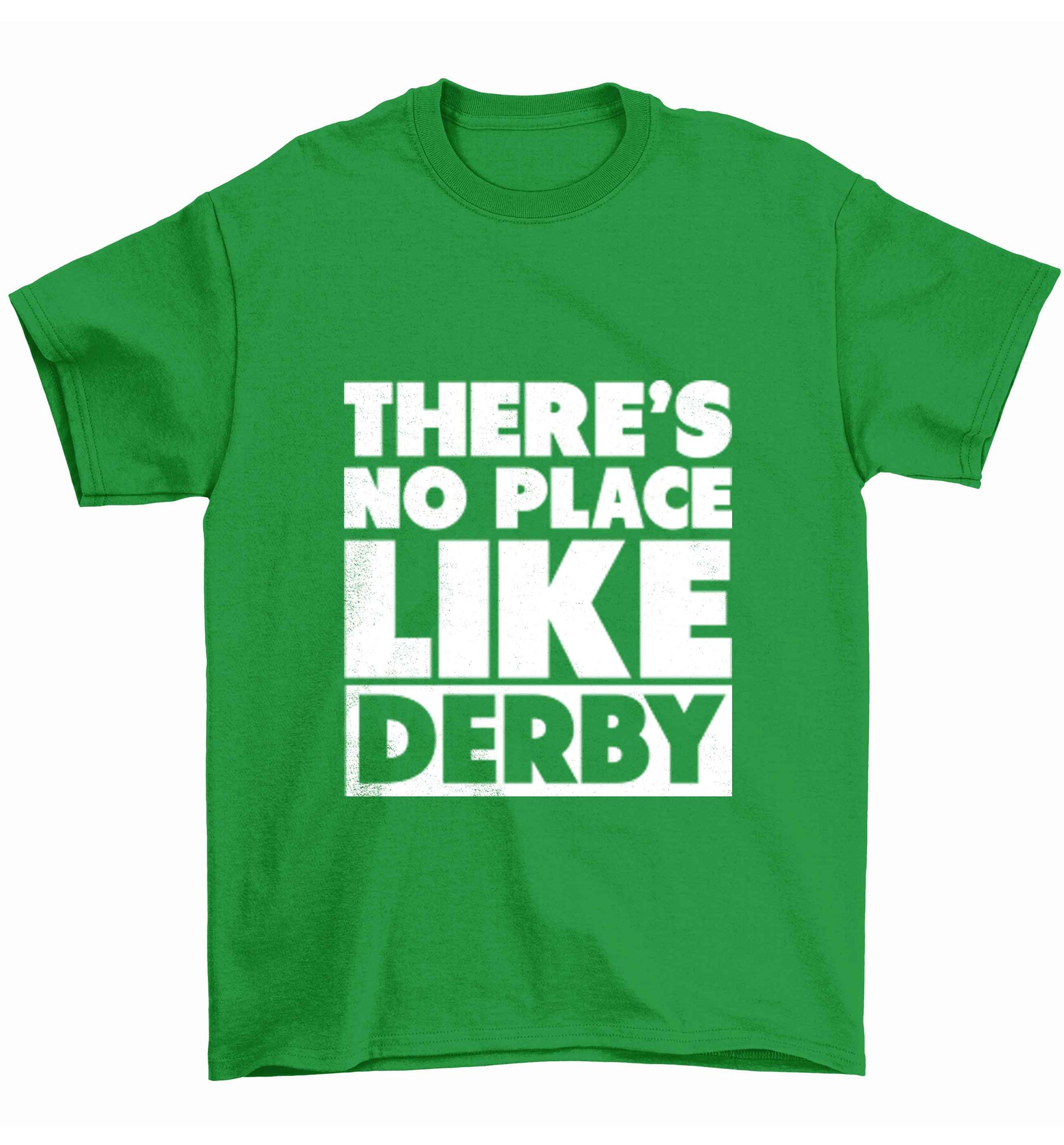 There's no place like Derby Children's green Tshirt 12-13 Years