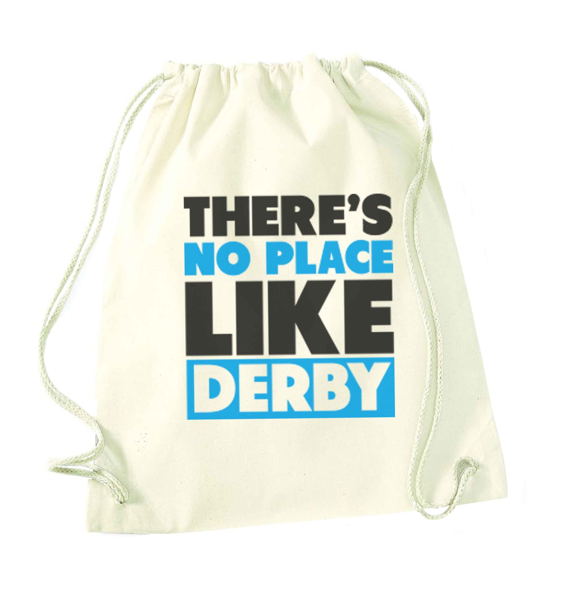 There's no place like Derby natural drawstring bag