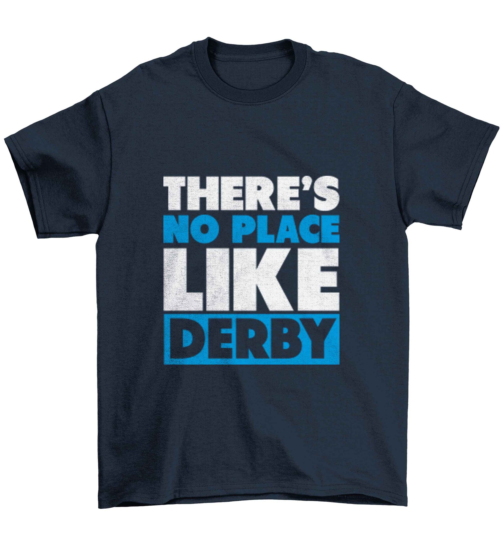 There's no place like Derby Children's navy Tshirt 12-13 Years