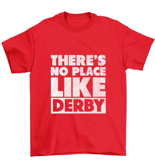 There's no place like Derby Children's red Tshirt 12-13 Years