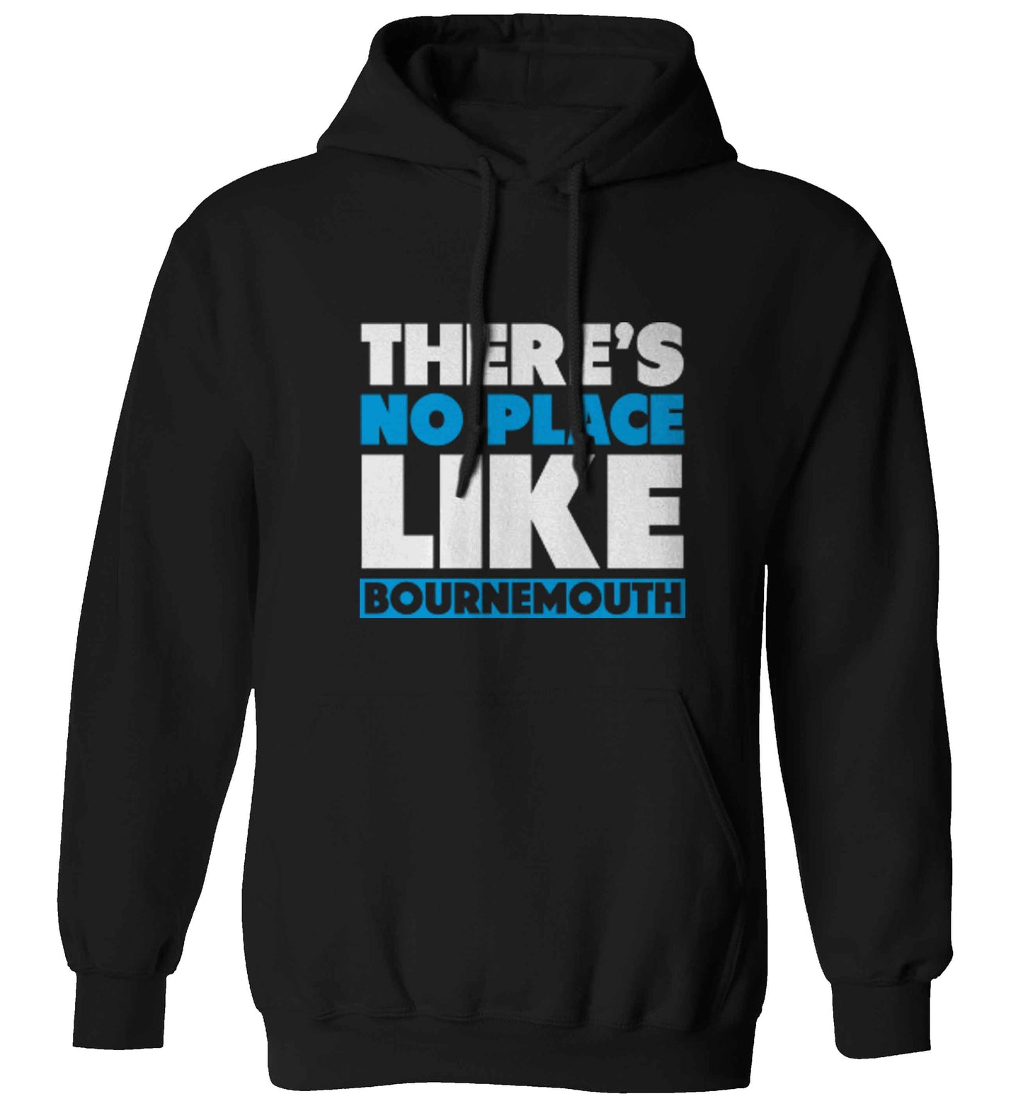 There's no place like Bournemouth adults unisex black hoodie 2XL