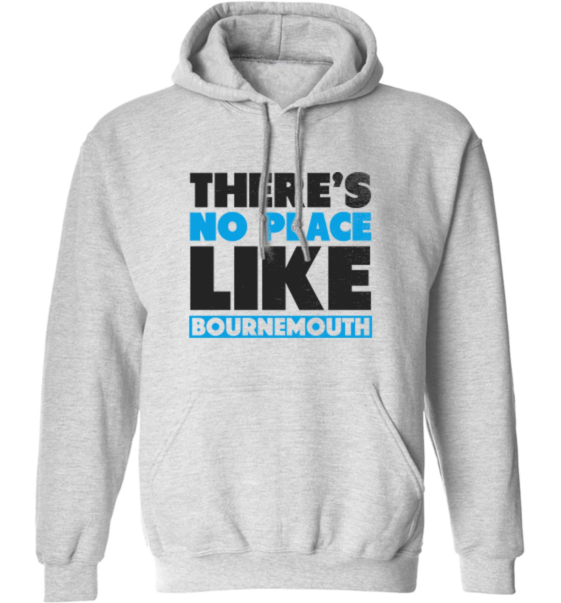 There's no place like Bournemouth adults unisex grey hoodie 2XL