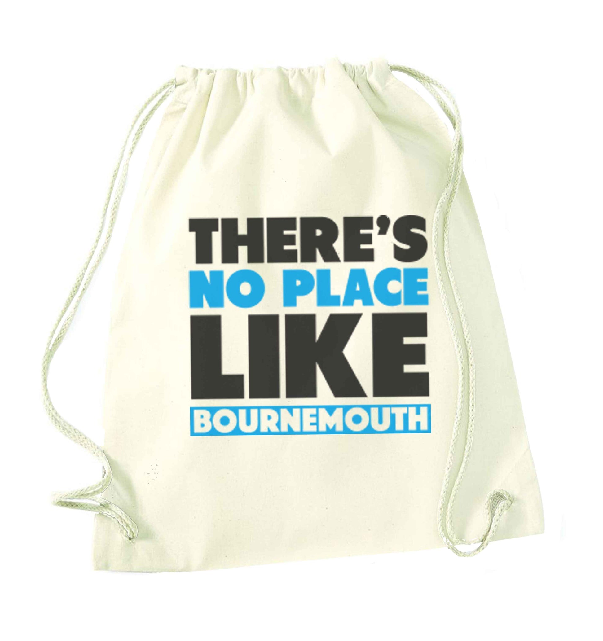 There's no place like Bournemouth natural drawstring bag