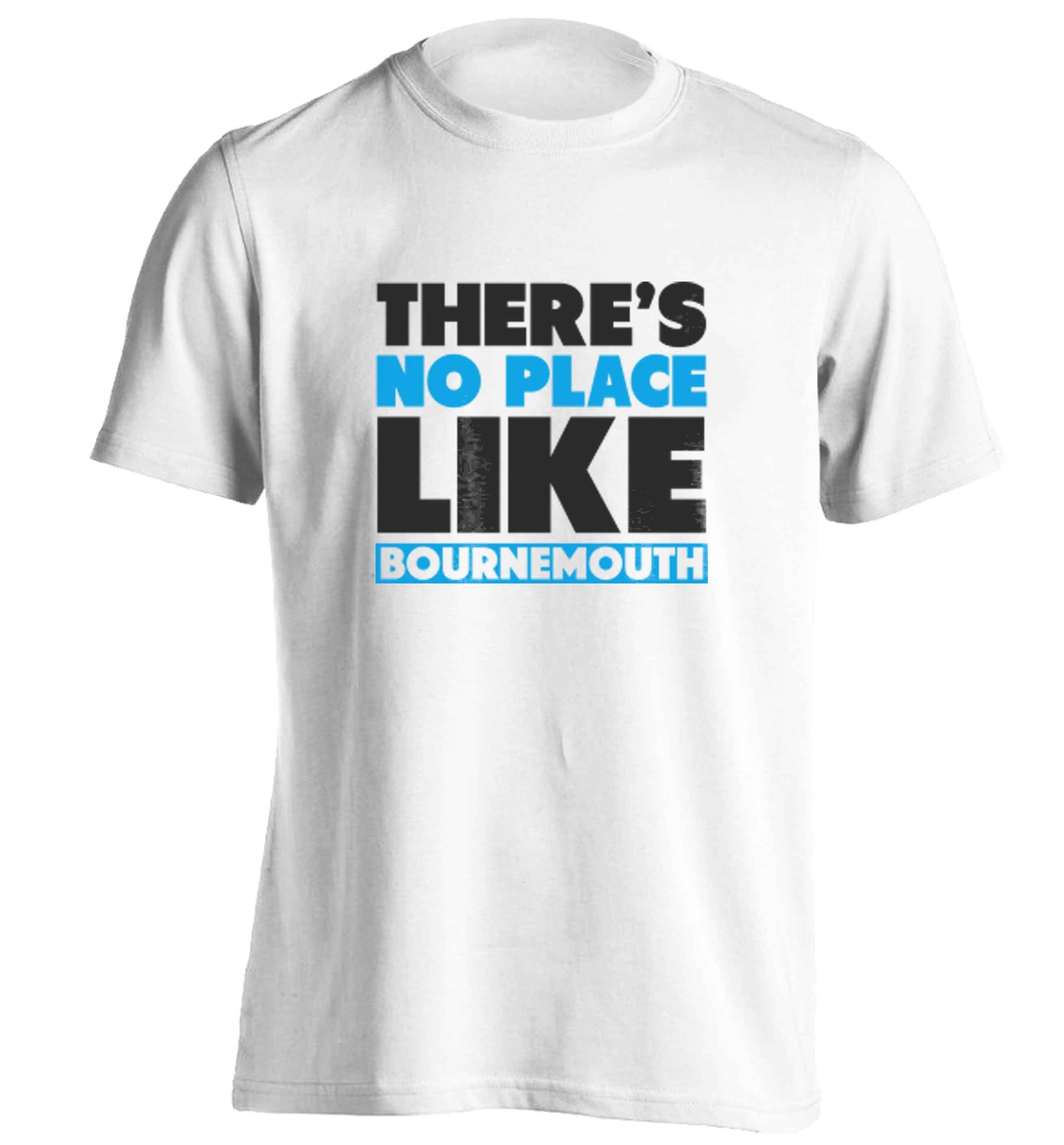 There's no place like Bournemouth adults unisex white Tshirt 2XL