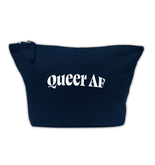 Queer AF navy makeup bag