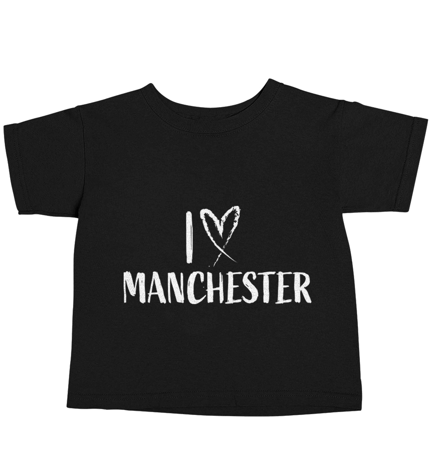 I love Manchester Black baby toddler Tshirt 2 years