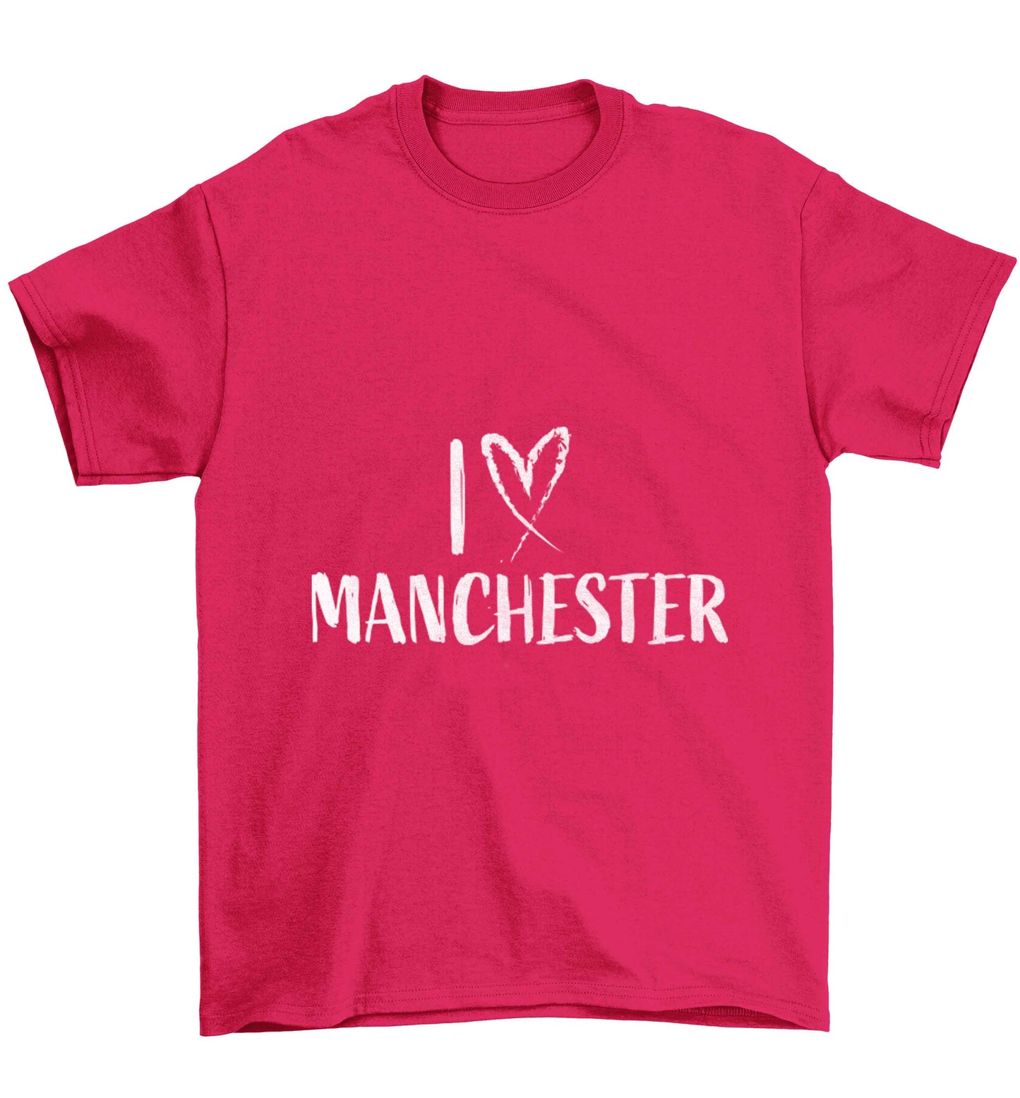 I love Manchester Children's pink Tshirt 12-13 Years