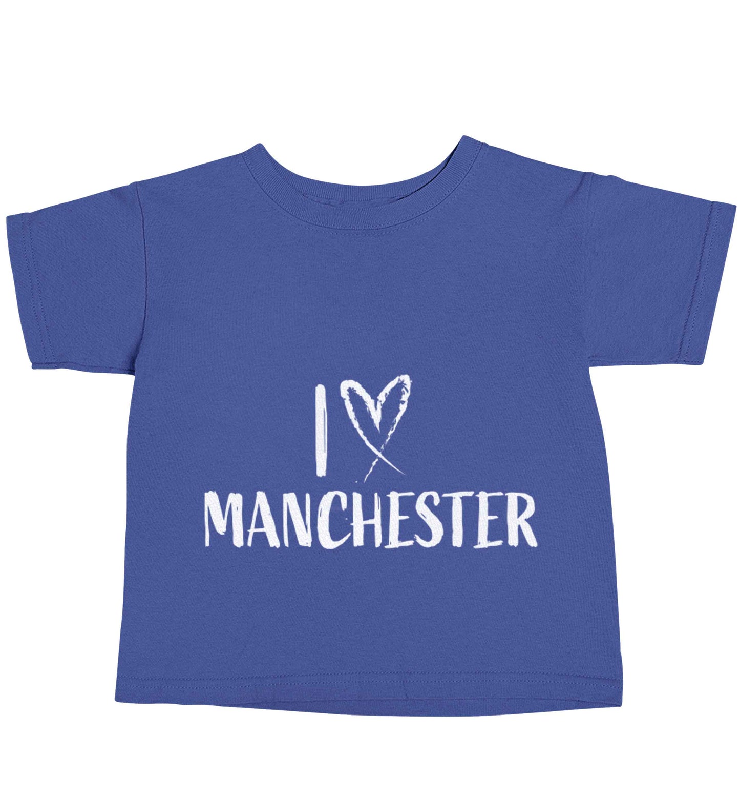 I love Manchester blue baby toddler Tshirt 2 Years