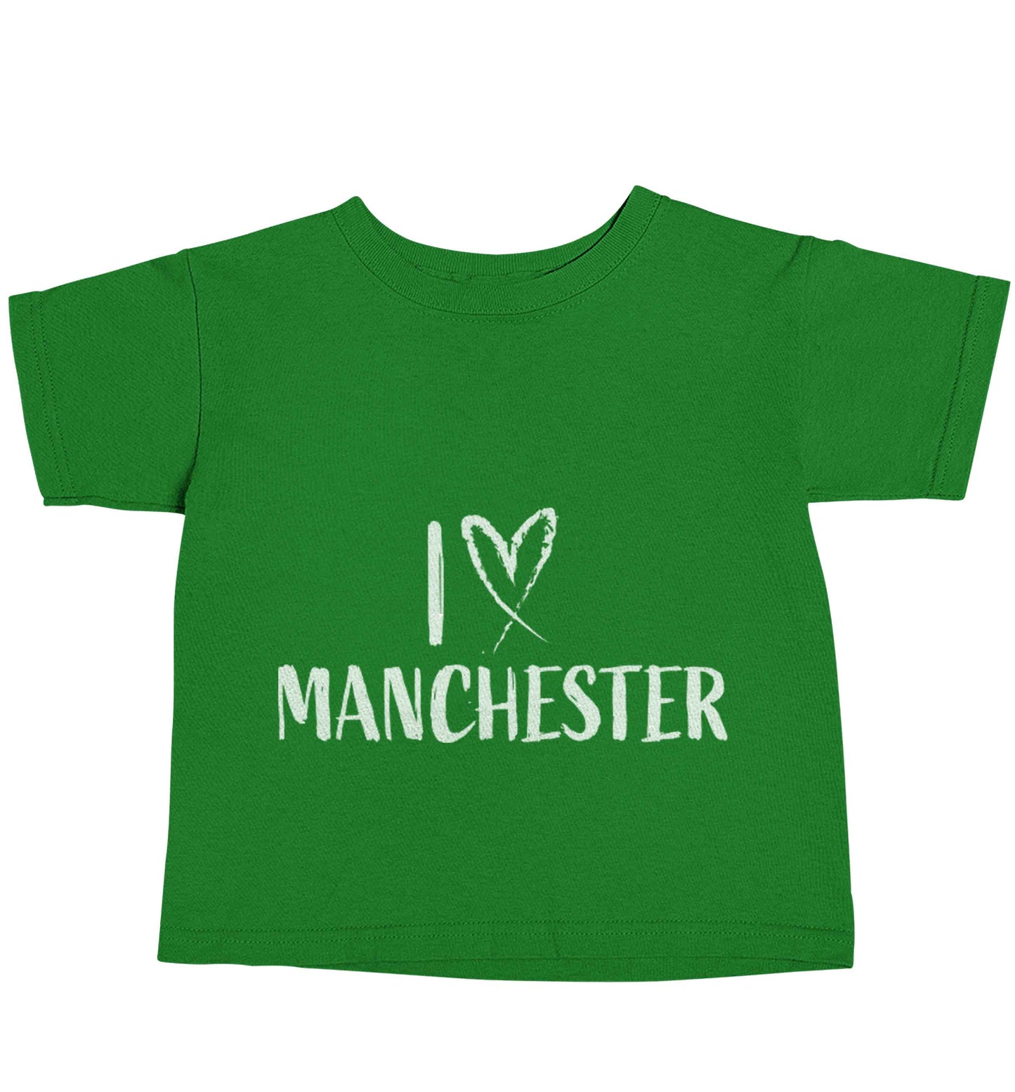 I love Manchester green baby toddler Tshirt 2 Years