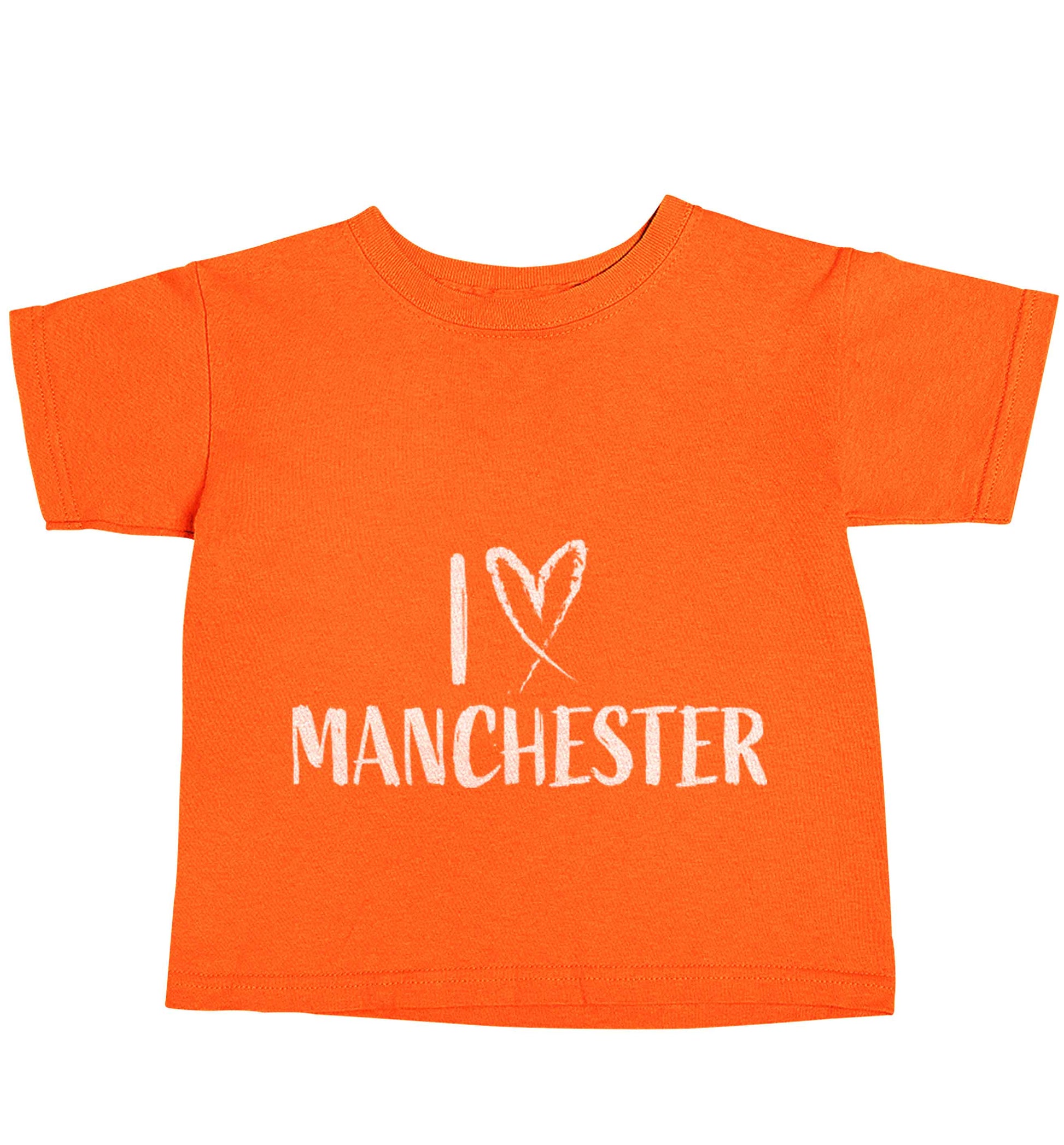 I love Manchester orange baby toddler Tshirt 2 Years
