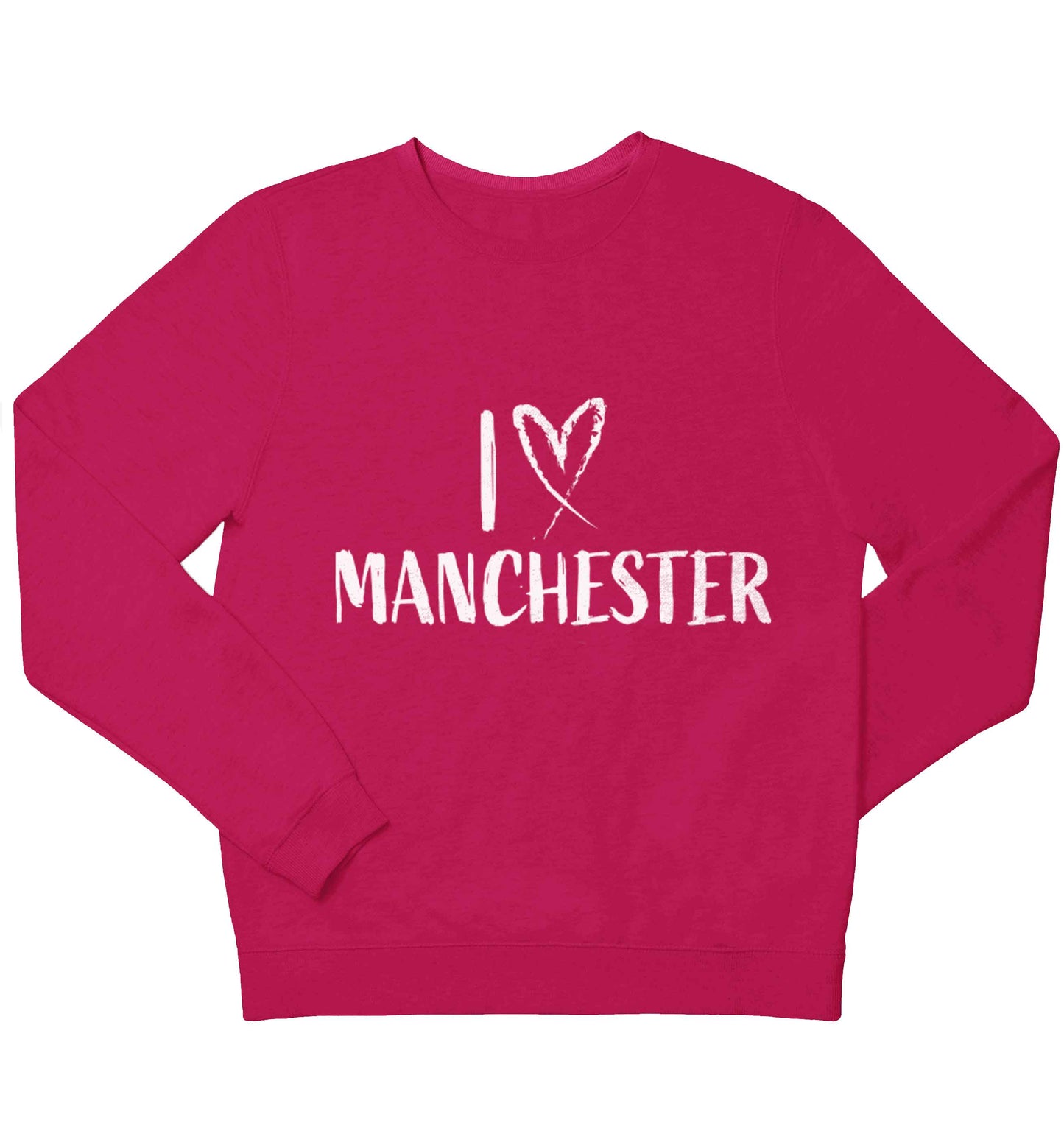 I love Manchester children's pink sweater 12-13 Years