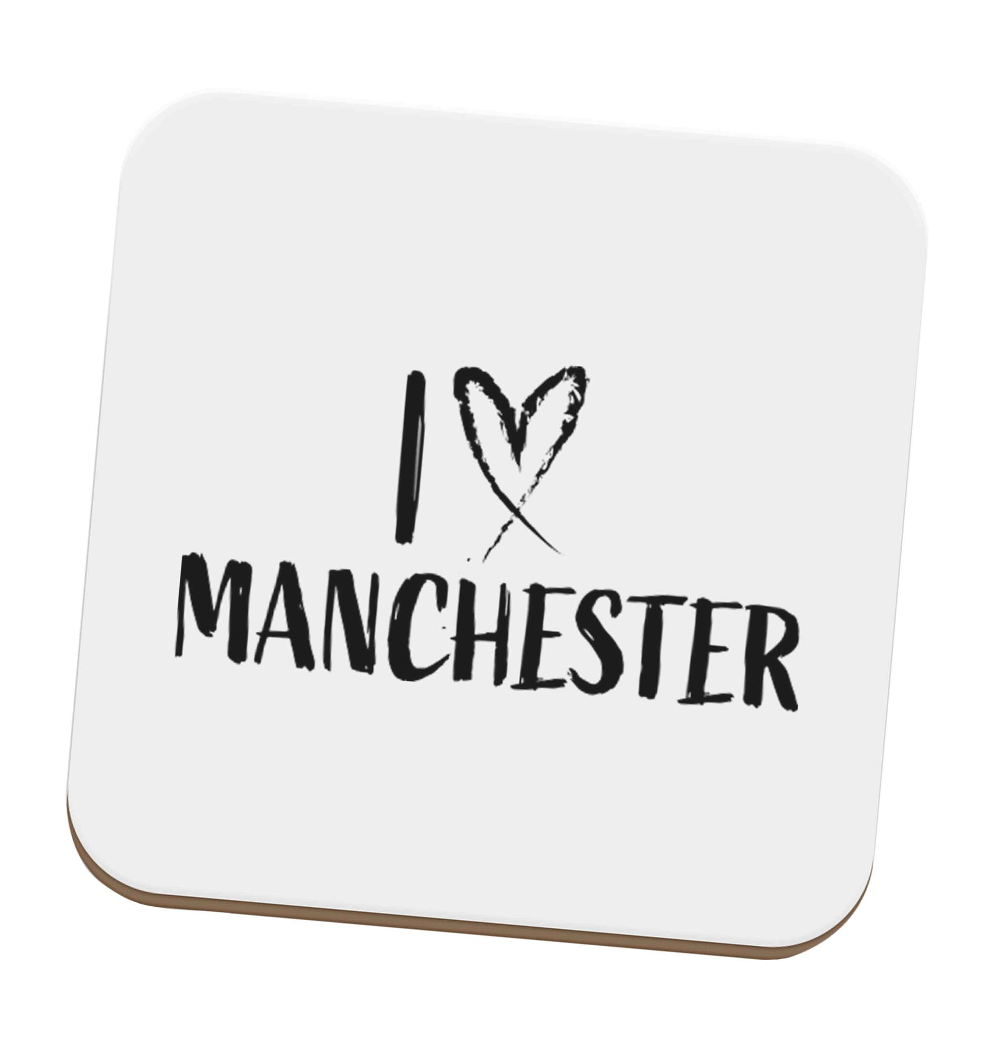 I love Manchester set of four coasters