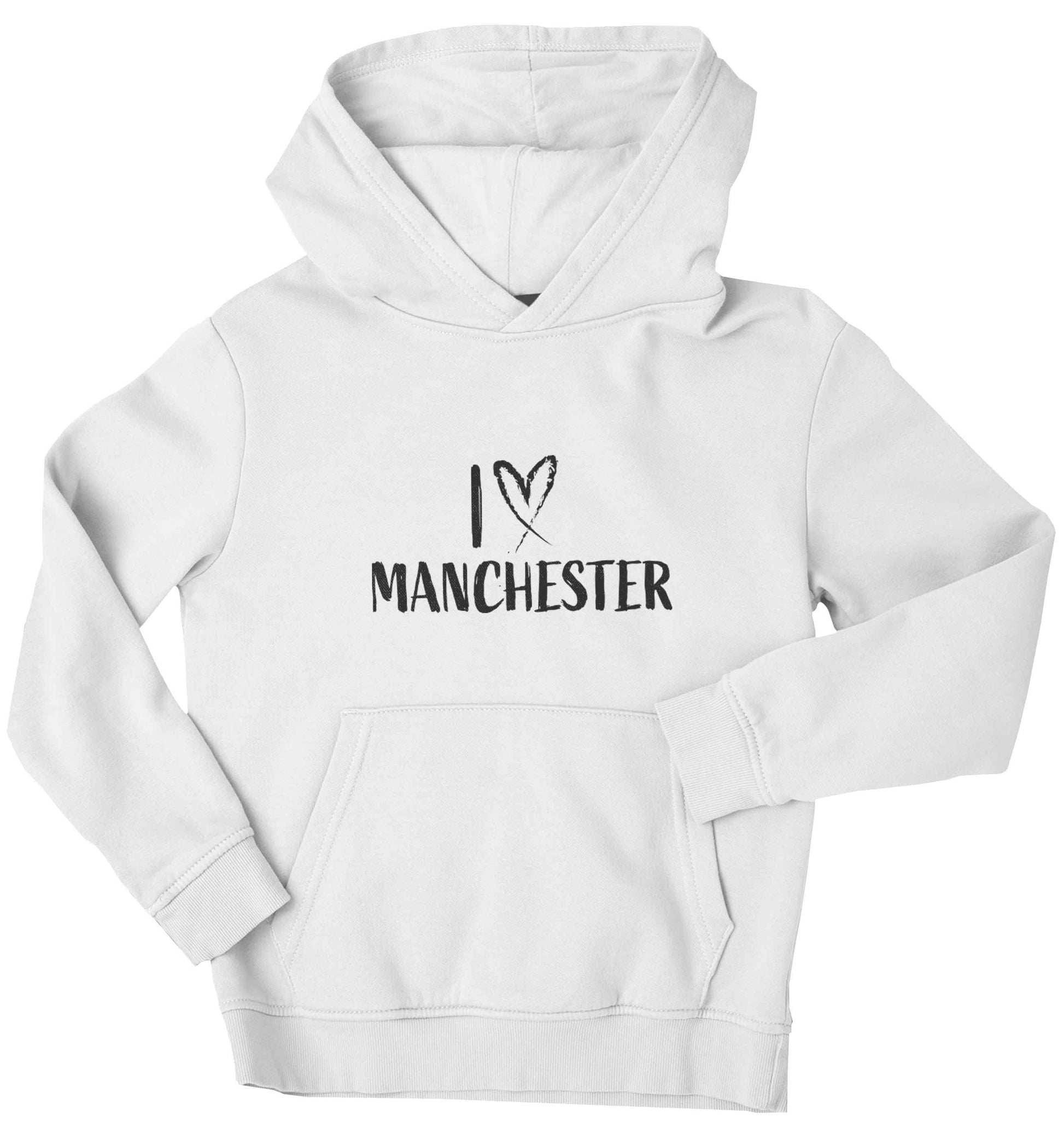 I love Manchester children's white hoodie 12-13 Years