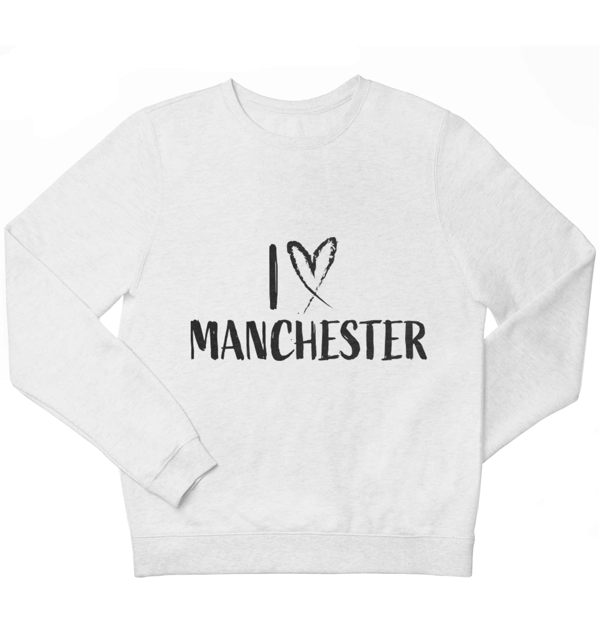 I love Manchester children's white sweater 12-13 Years