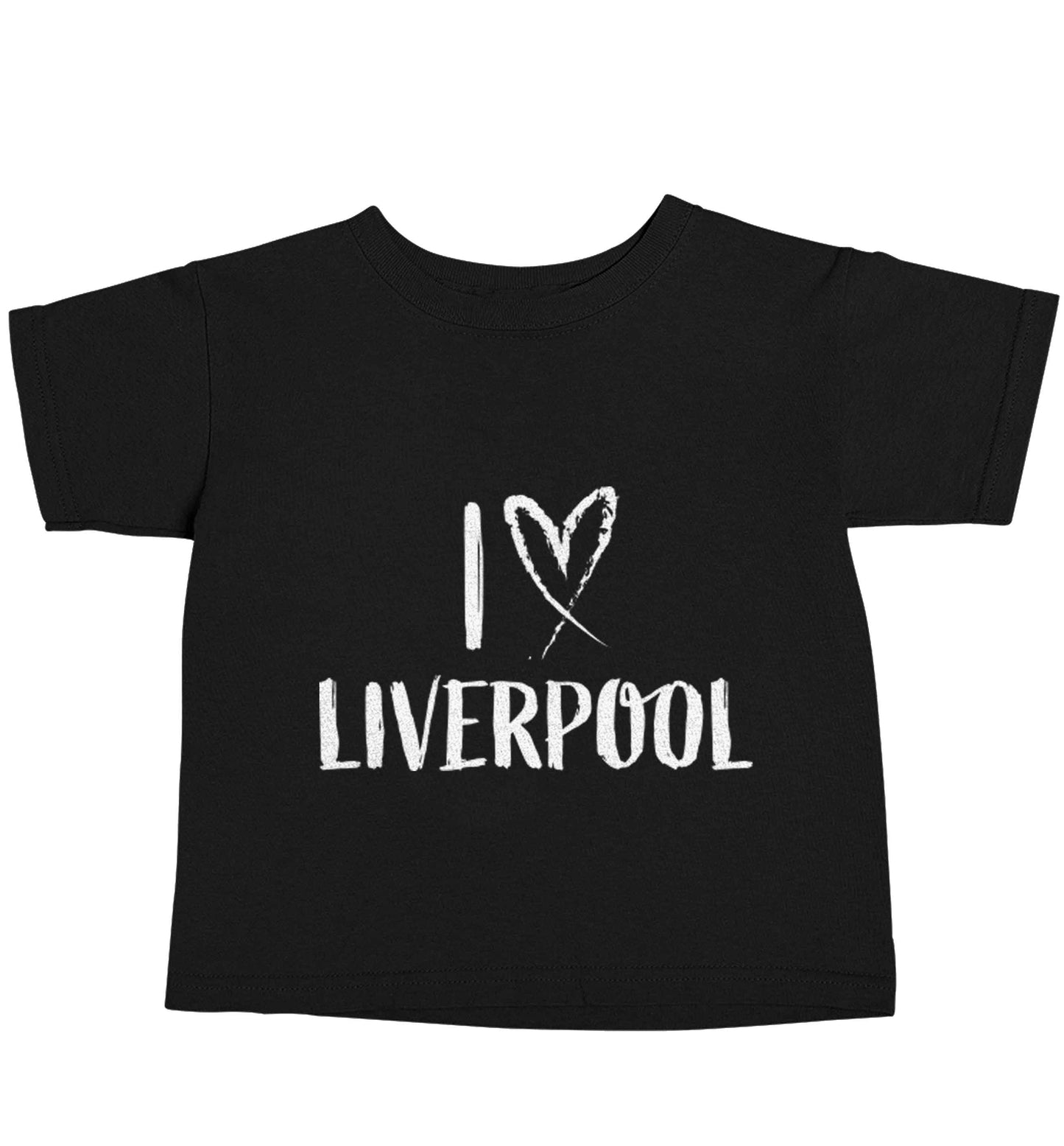 I love Liverpool Black baby toddler Tshirt 2 years